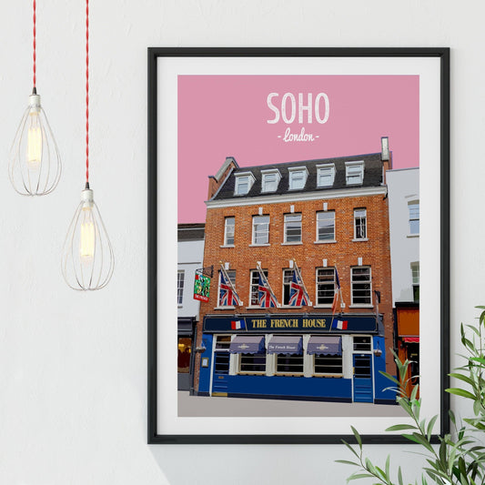 Soho print, The French House pub