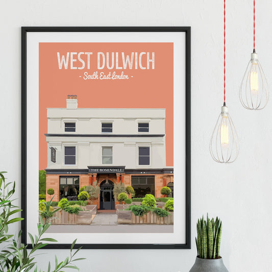 Dulwich print, The Rosendale pub