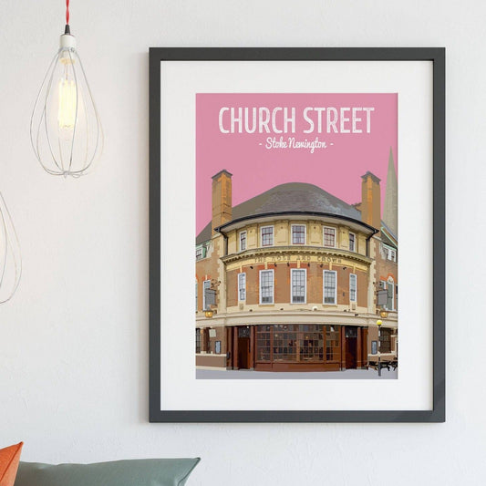 Church Street print, The Rose and Crown pub