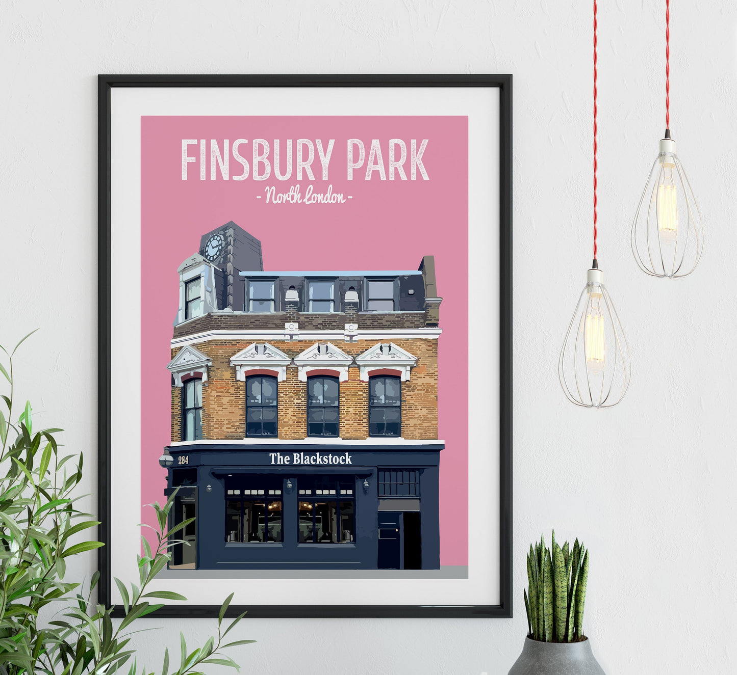 Finsbury Park print, The Blackstock pub