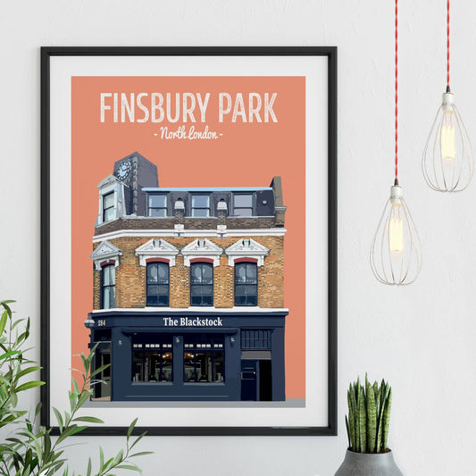 Finsbury Park print, The Blackstock pub