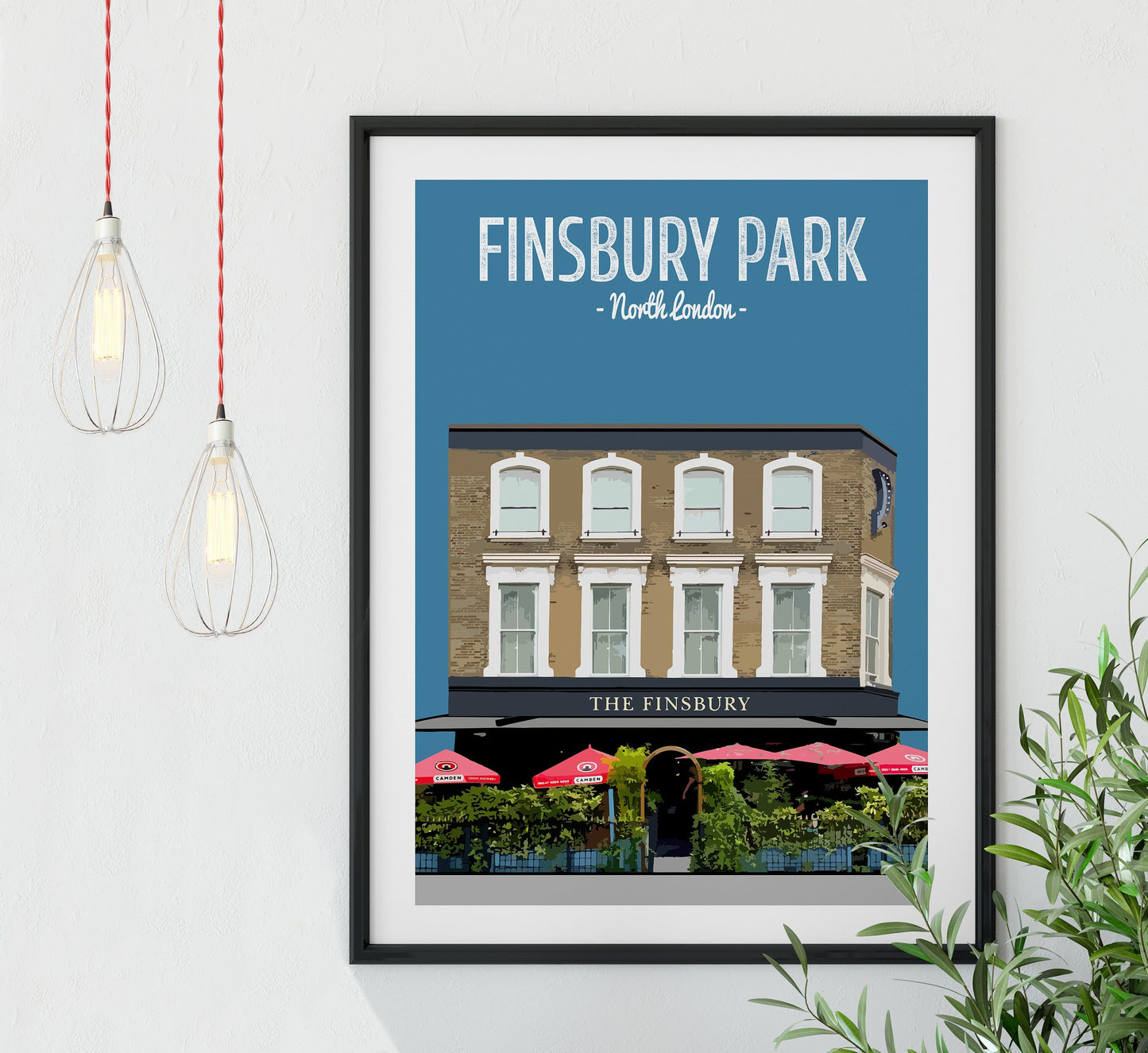 Finsbury Park print, The Finsbury pub