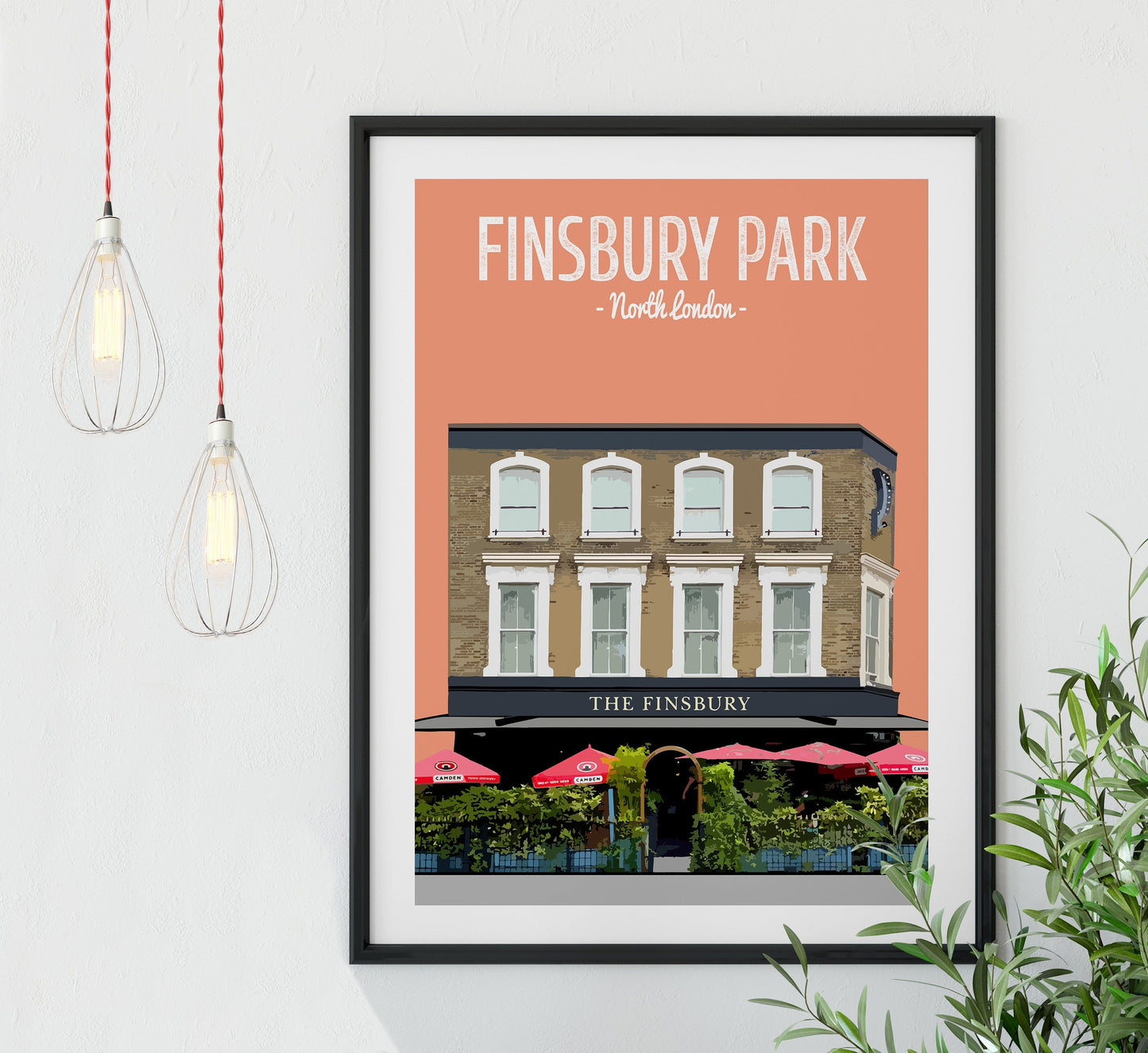 Finsbury Park print, The Finsbury pub