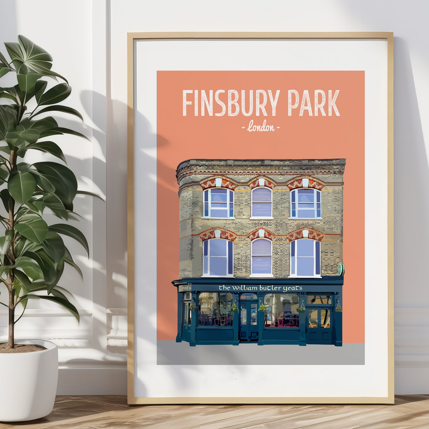 Finsbury Park print, WB Yeats pub