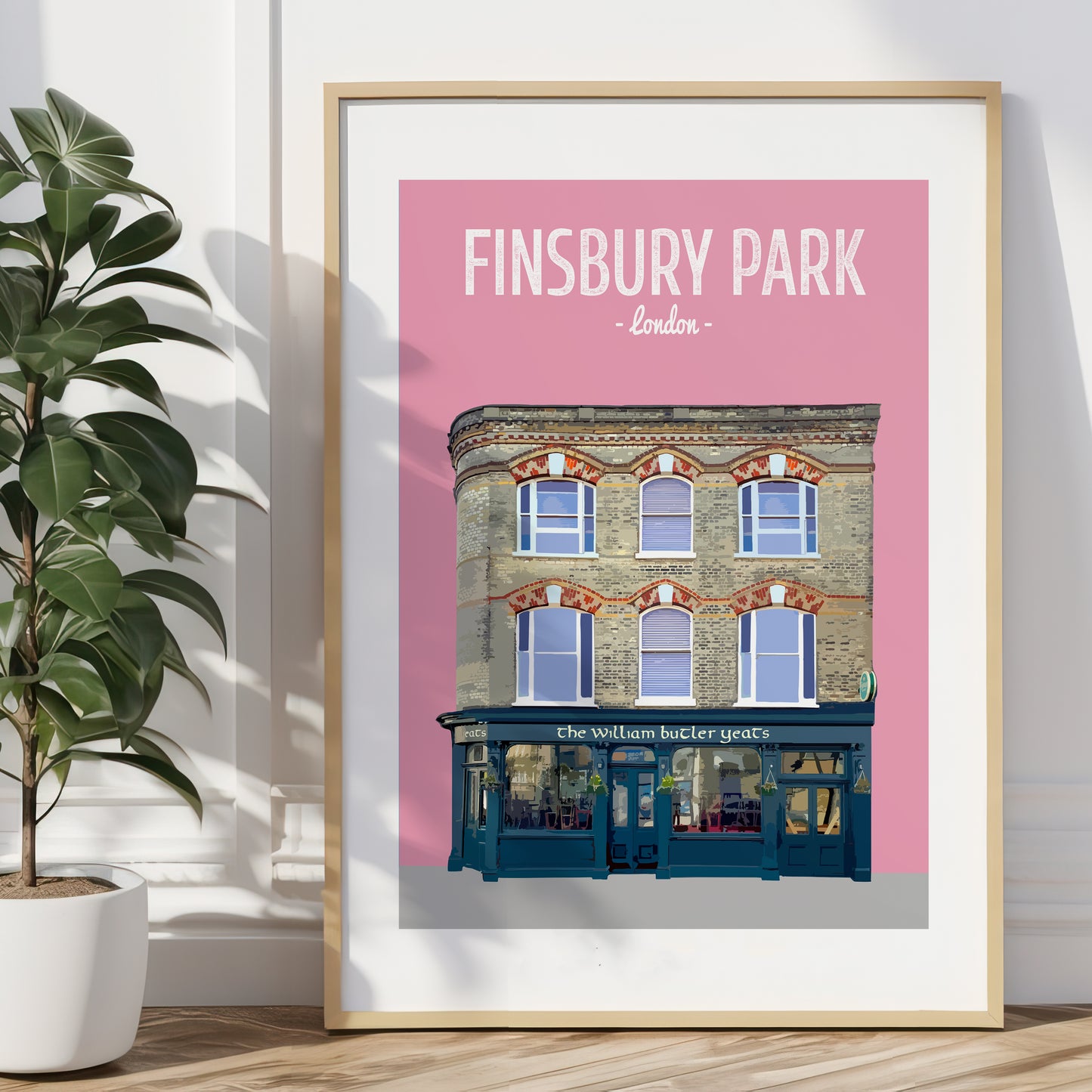 Finsbury Park print, WB Yeats pub