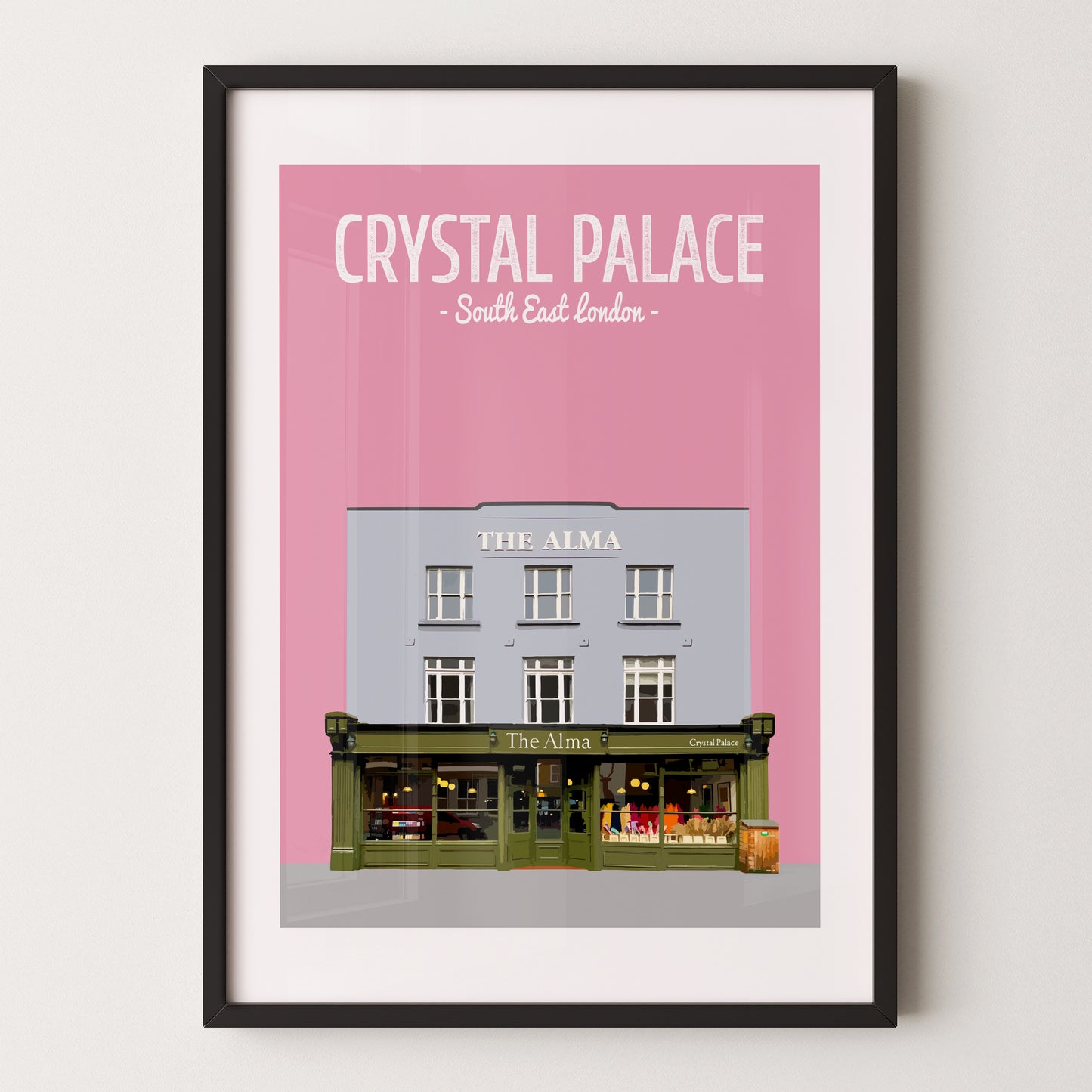 Crystal Palace print, The Alma pub