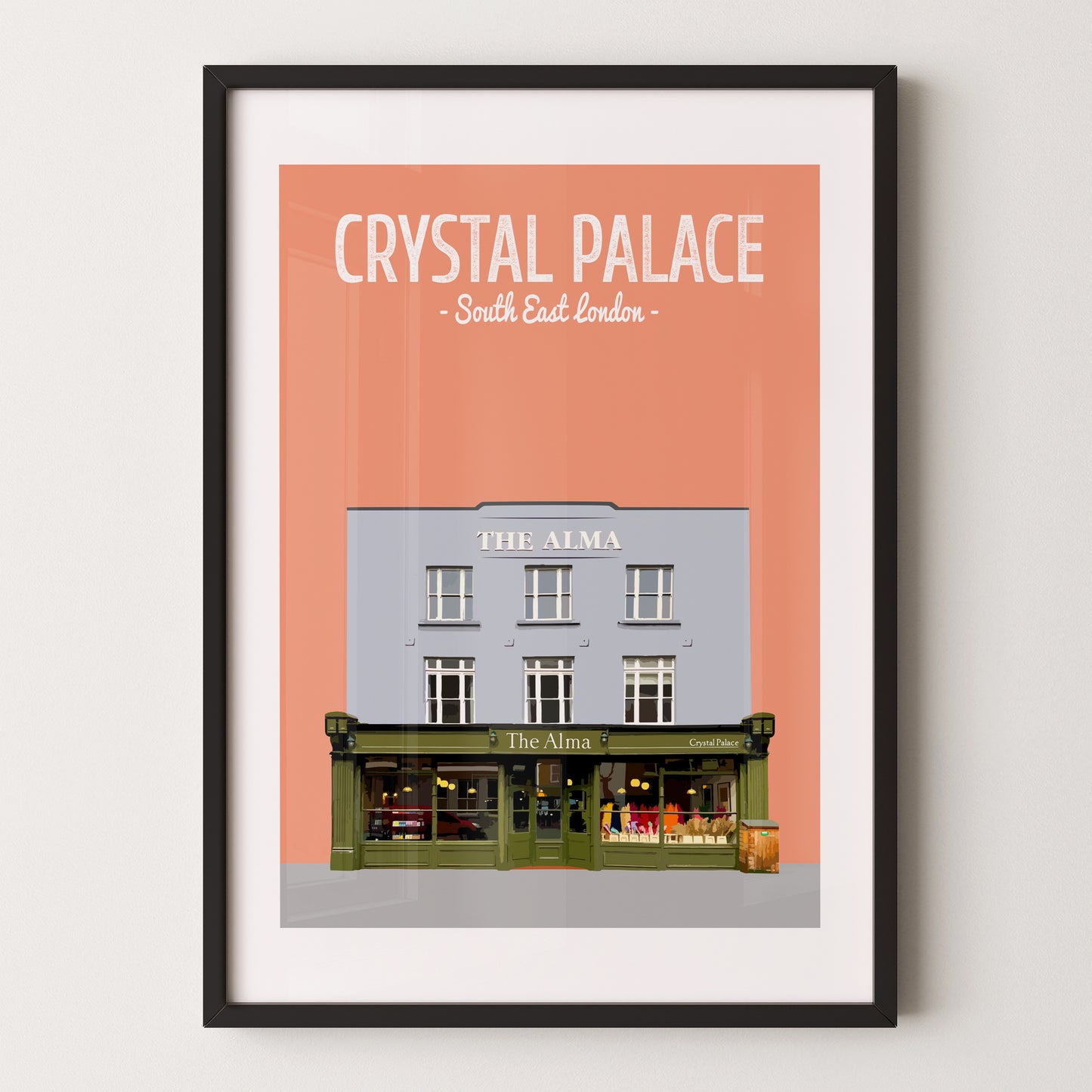 Crystal Palace print, The Alma pub