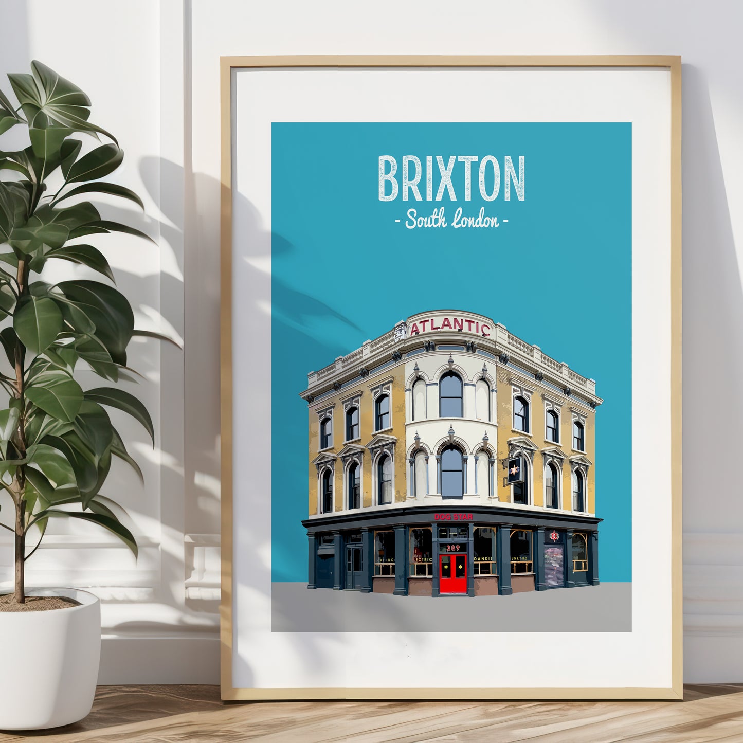 Brixton print, The Atlantic pub