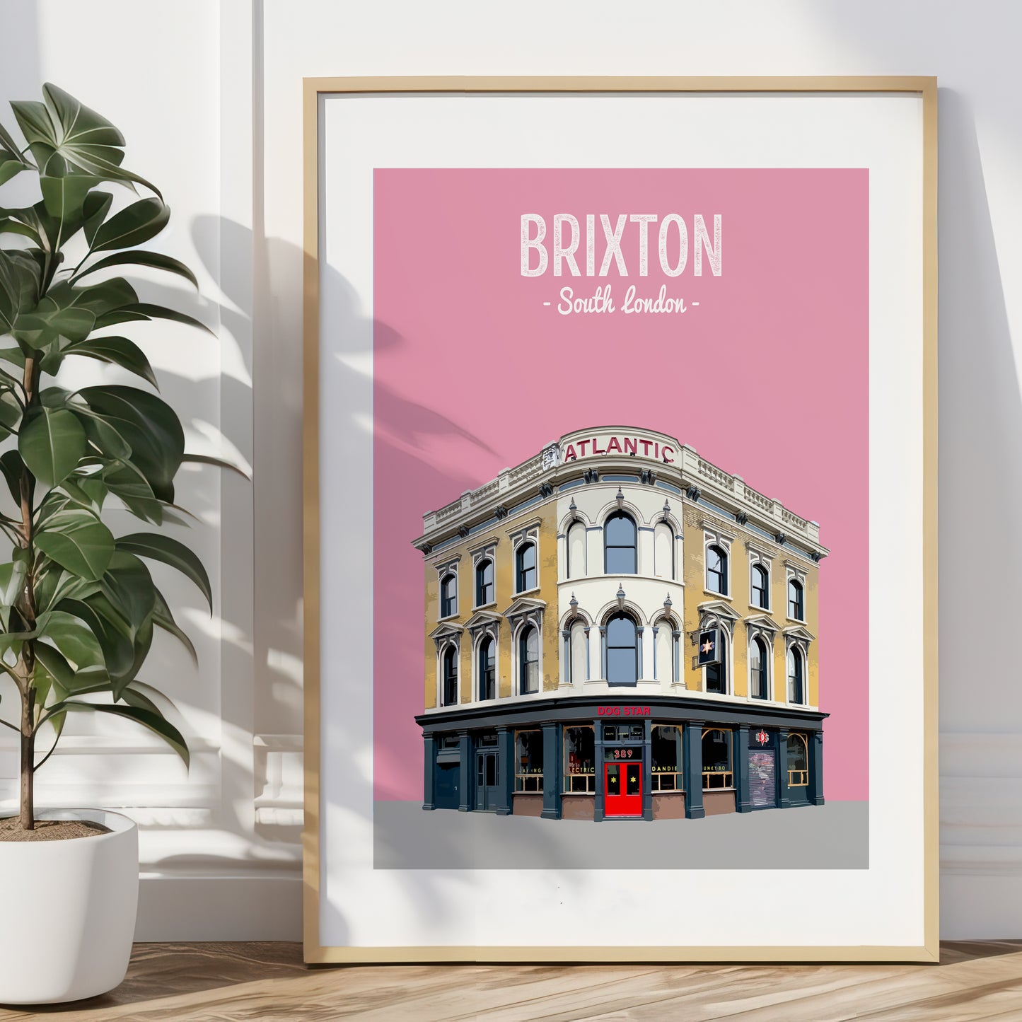 Brixton print, The Atlantic pub