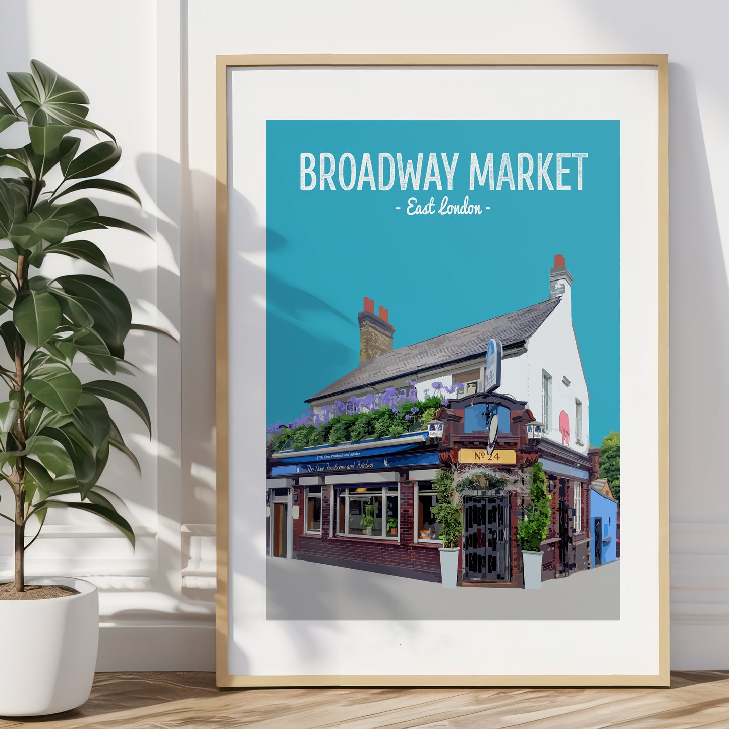 Broadway Market print, The Dove pub