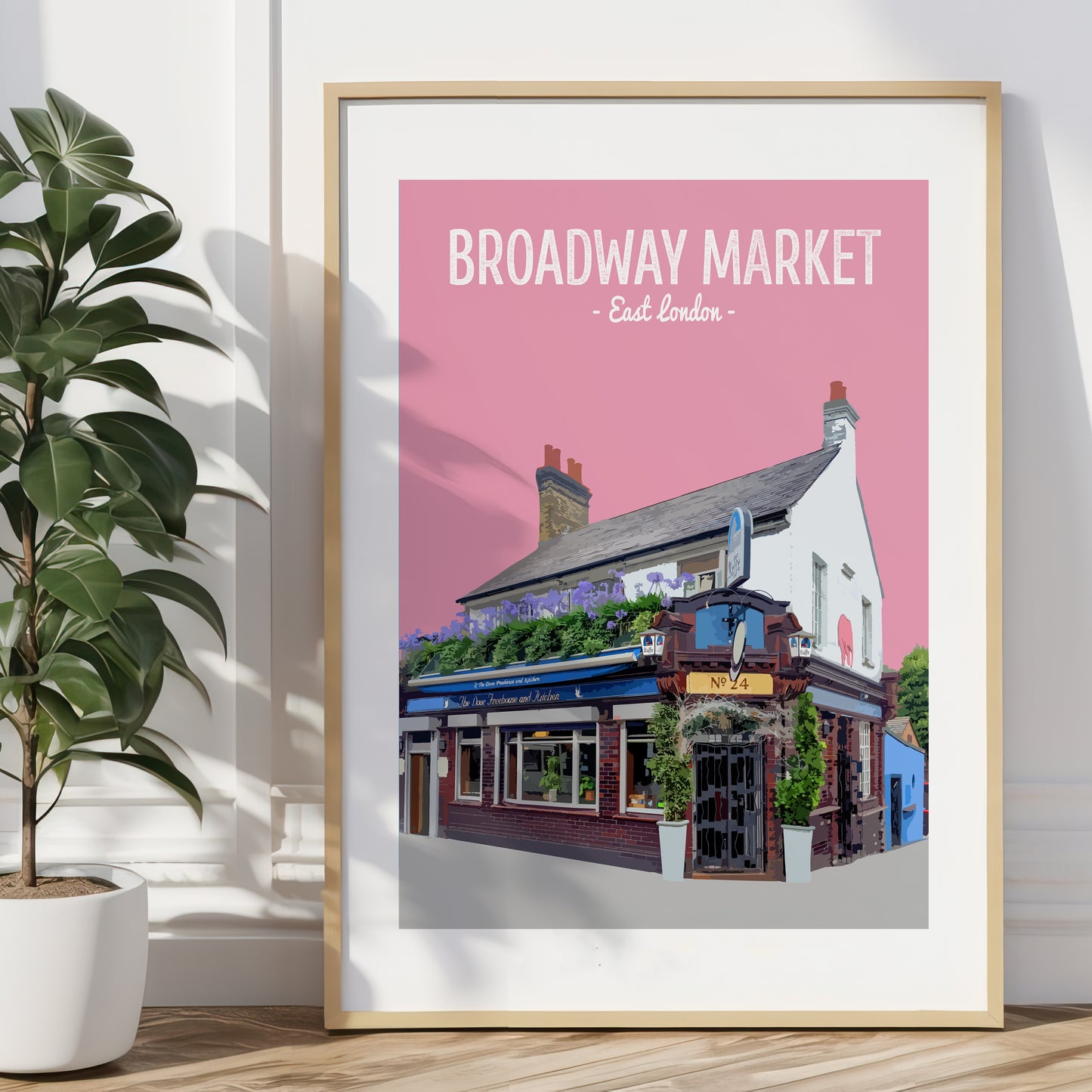 Broadway Market print, The Dove pub