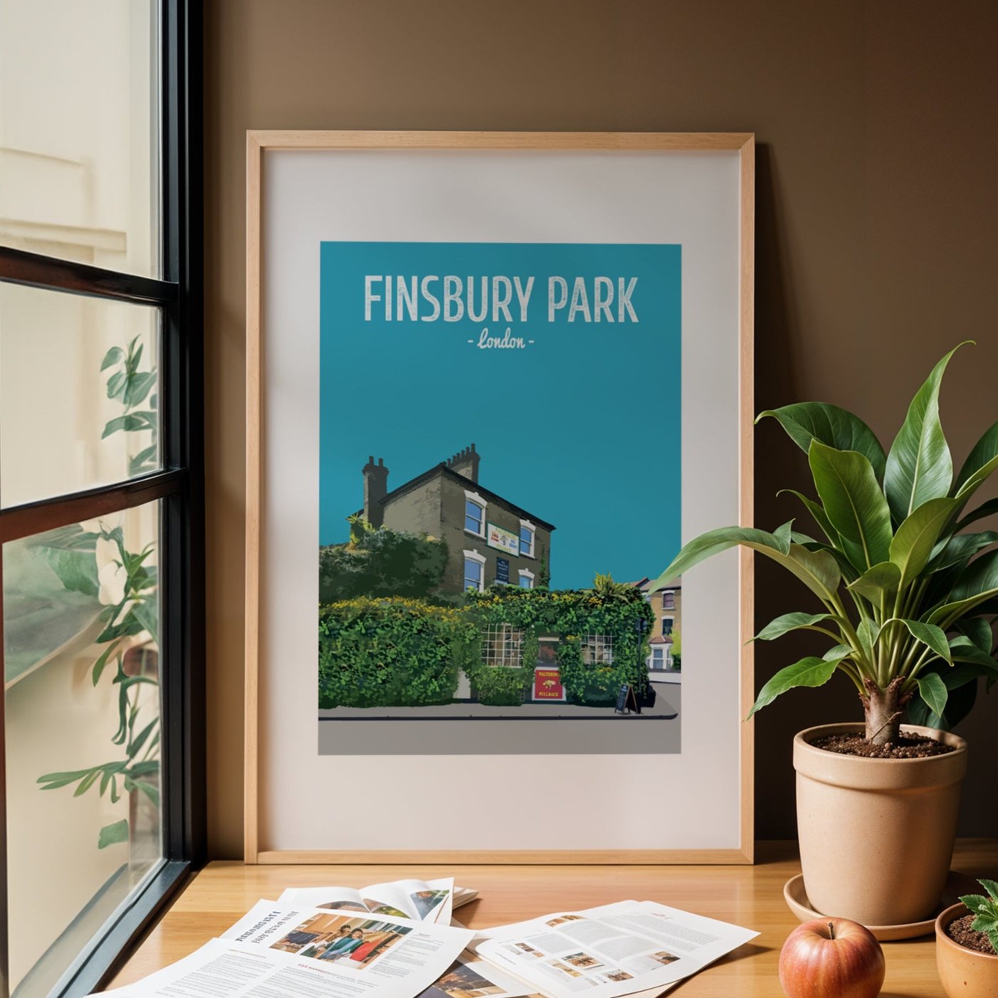 Finsbury Park print, The Faltering Fallback pub