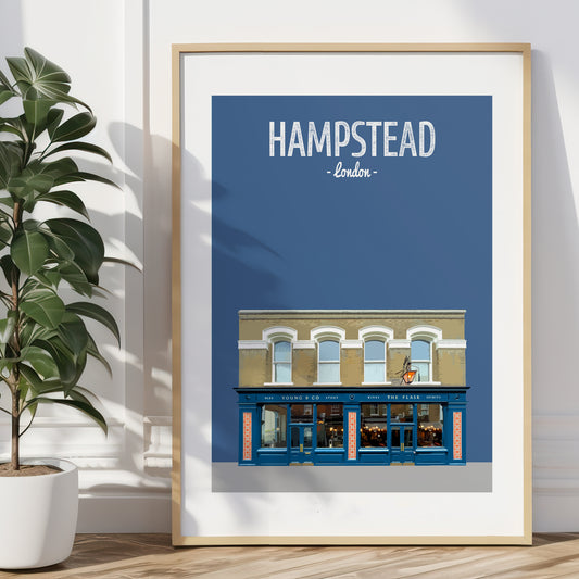 Hampstead print, The Flask pub