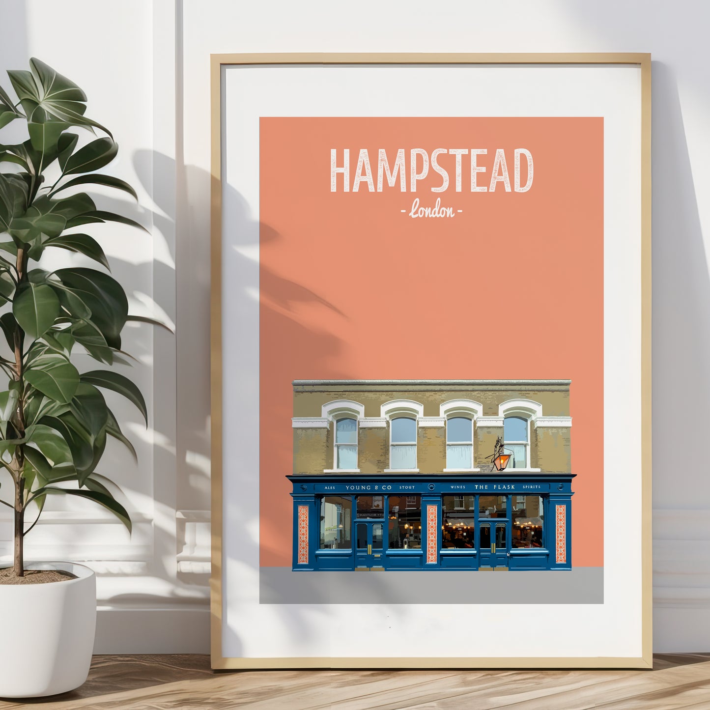 Hampstead print, The Flask pub