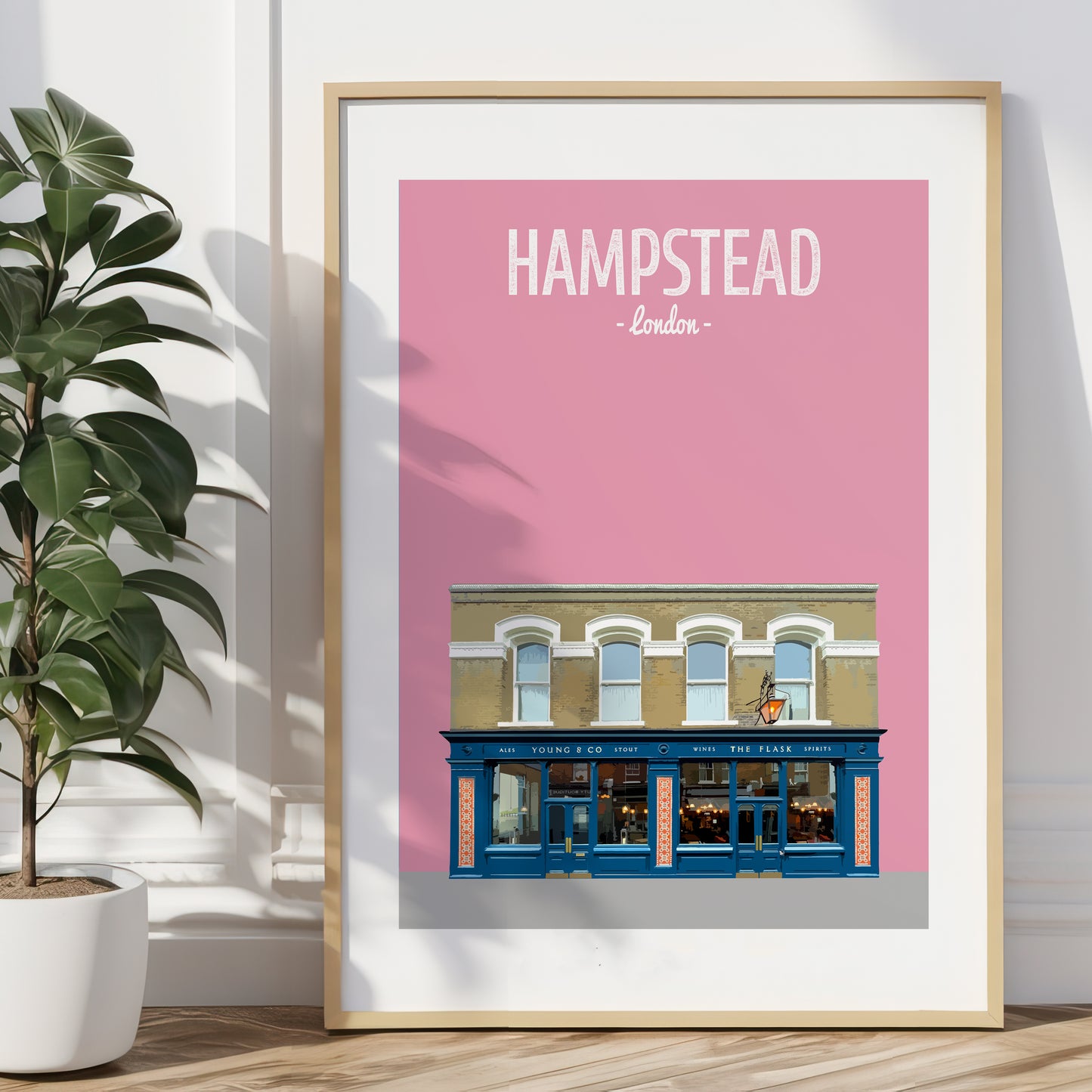 Hampstead print, The Flask pub