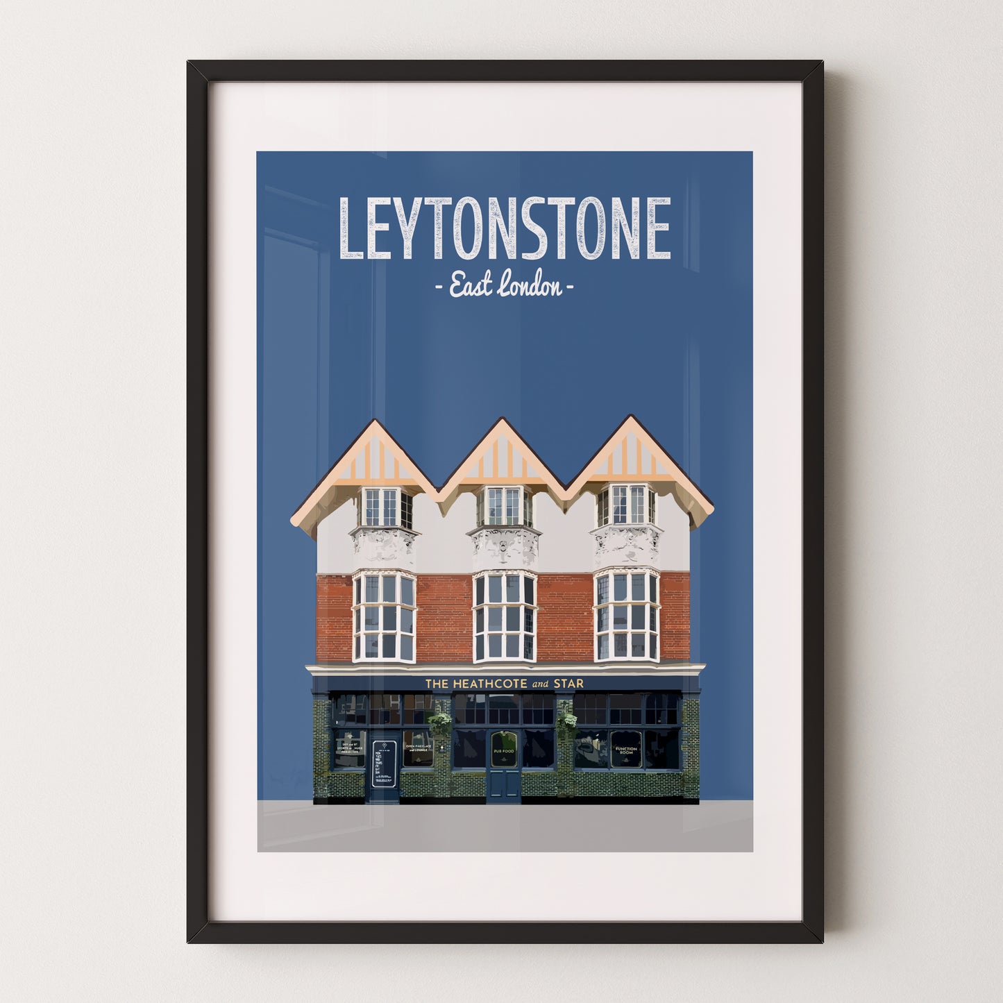 Leytonstone Print, The Heathcote and Star pub