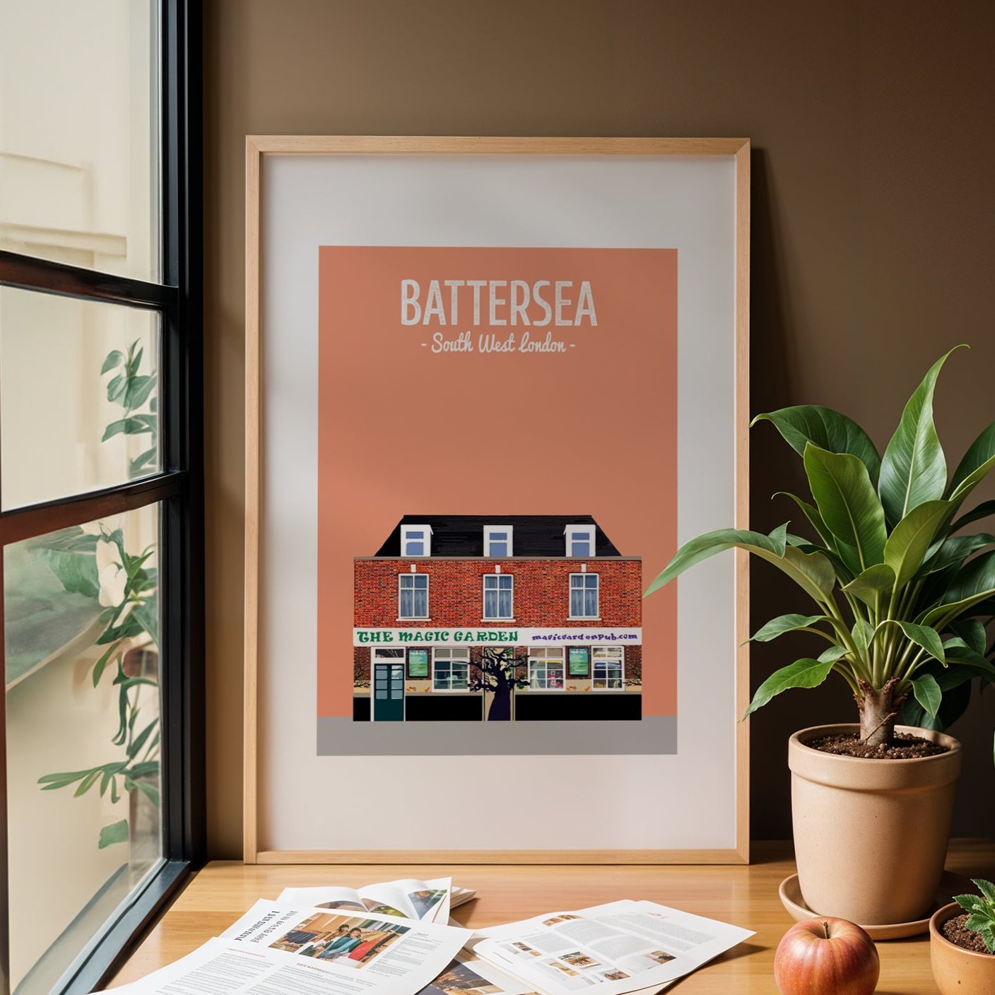 Battersea print, The Magic Garden pub