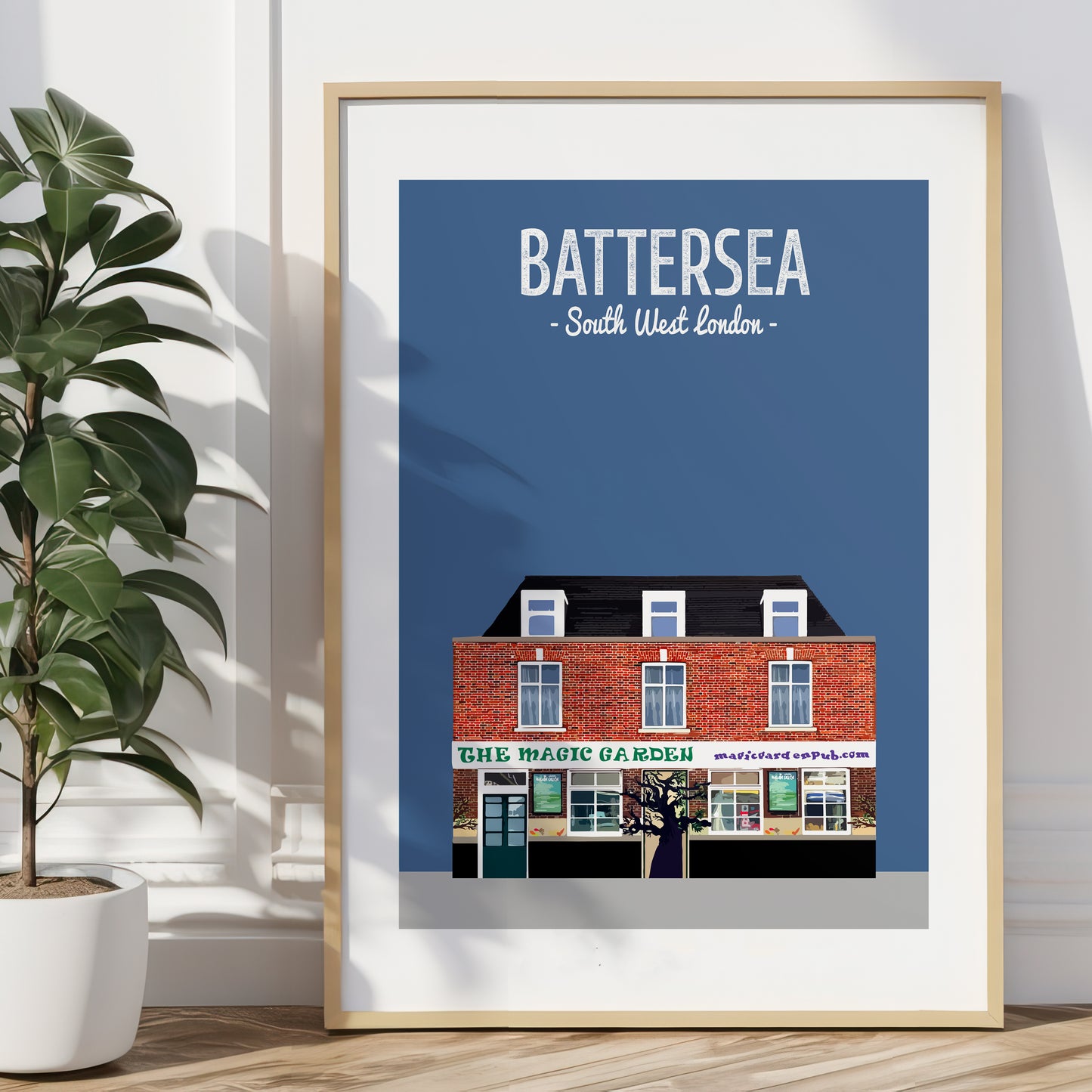 Battersea print, The Magic Garden pub