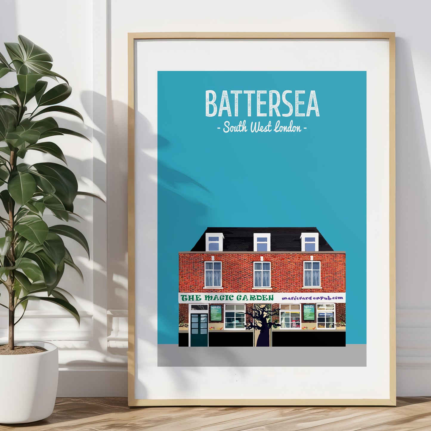 Battersea print, The Magic Garden pub