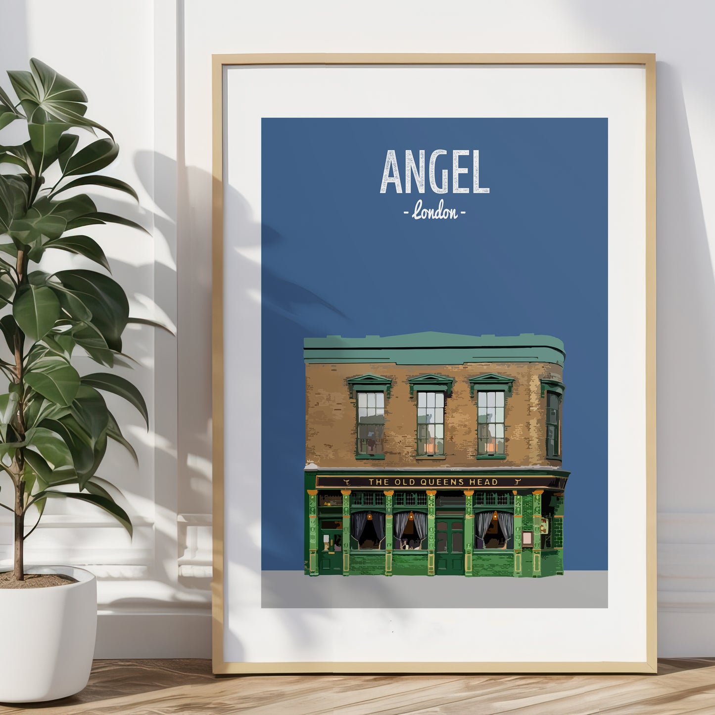 Angel print, The Old Queens Head pub