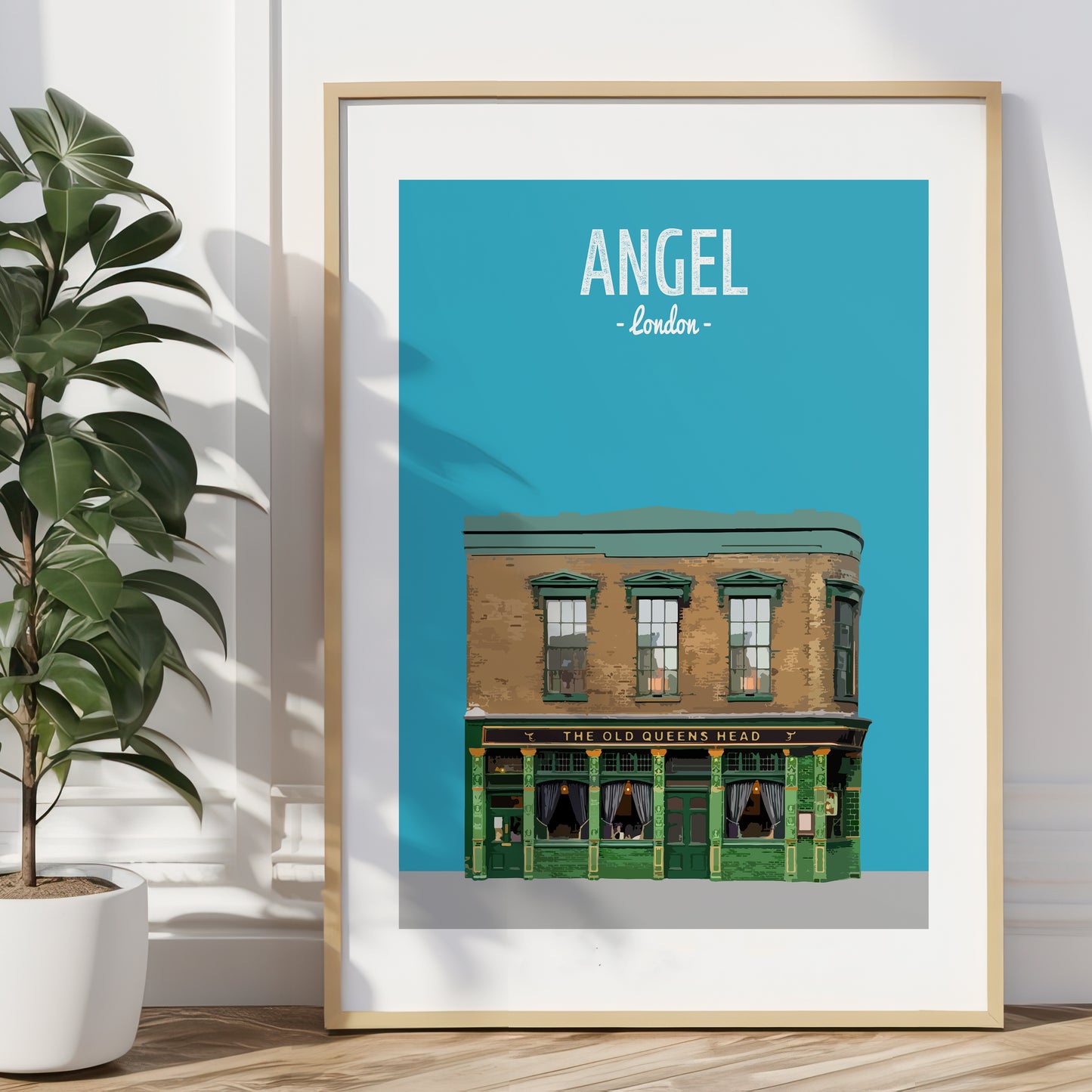 Angel print, The Old Queens Head pub