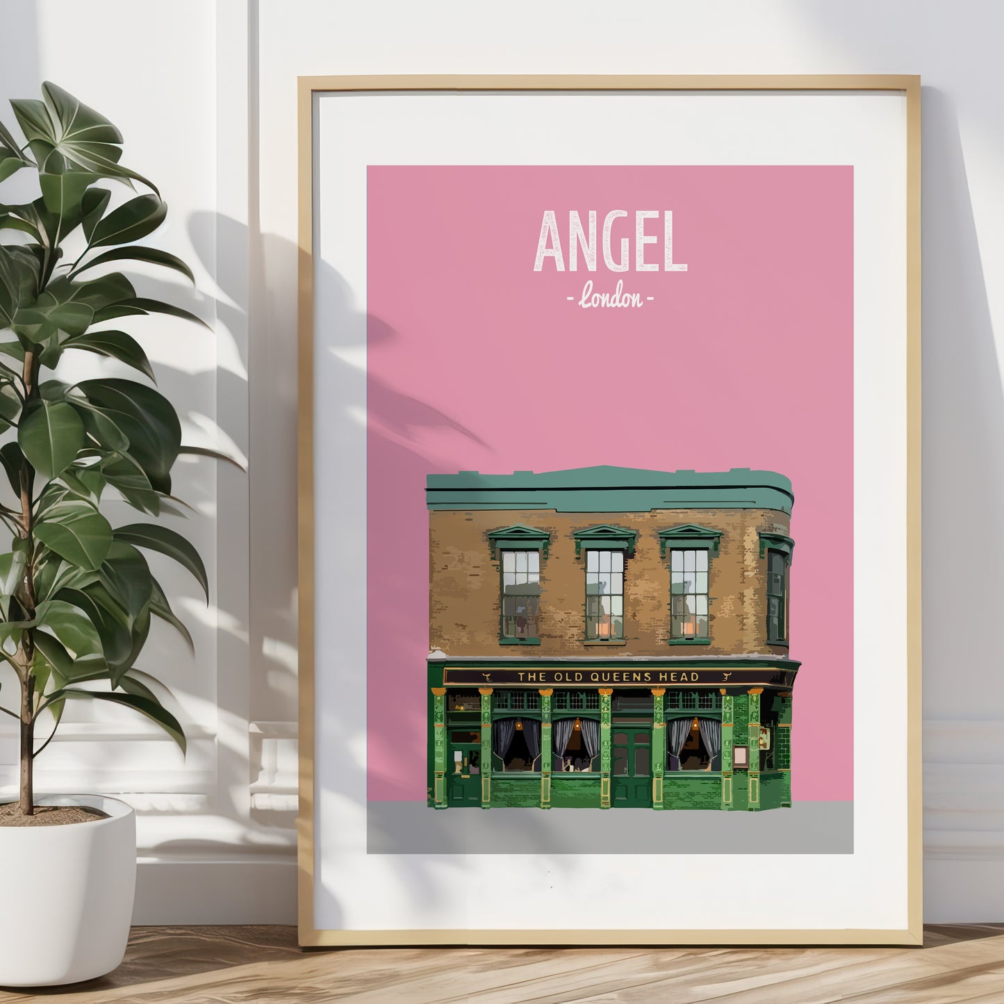 Angel print, The Old Queens Head pub