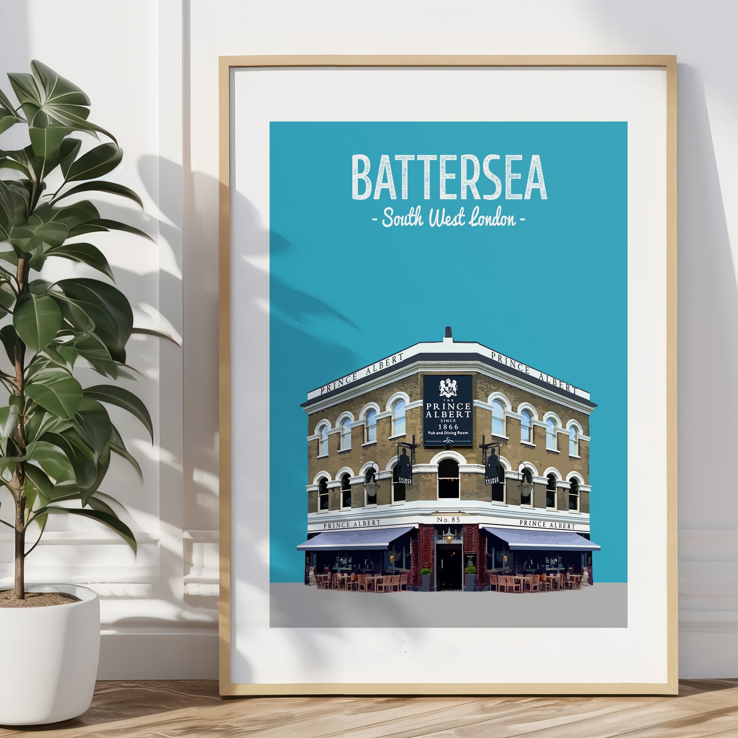 Battersea print, The Prince Albert pub