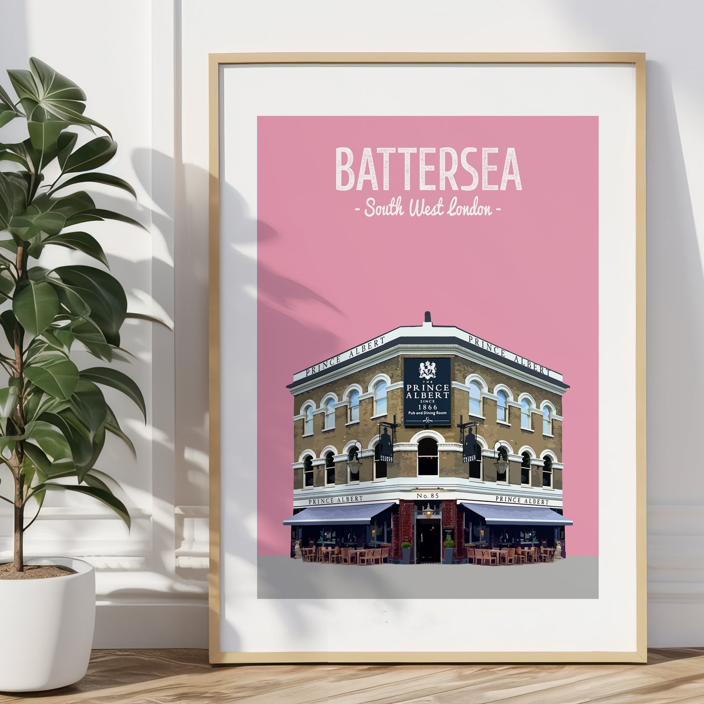 Battersea print, The Prince Albert pub