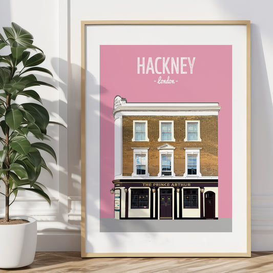 the prince arthur hackney pub print