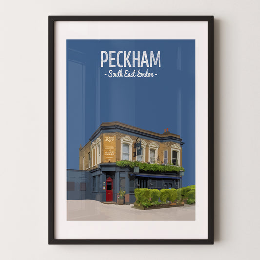 Peckham print, The Rye pub