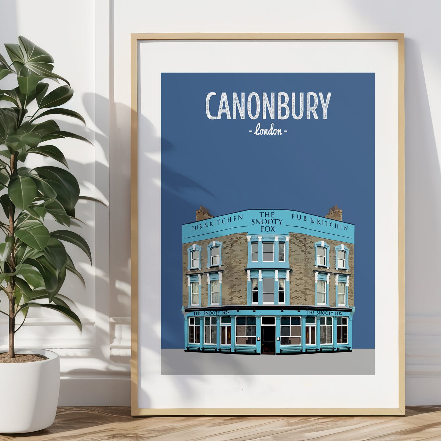 Canonbury print, The Snooty Fox pub