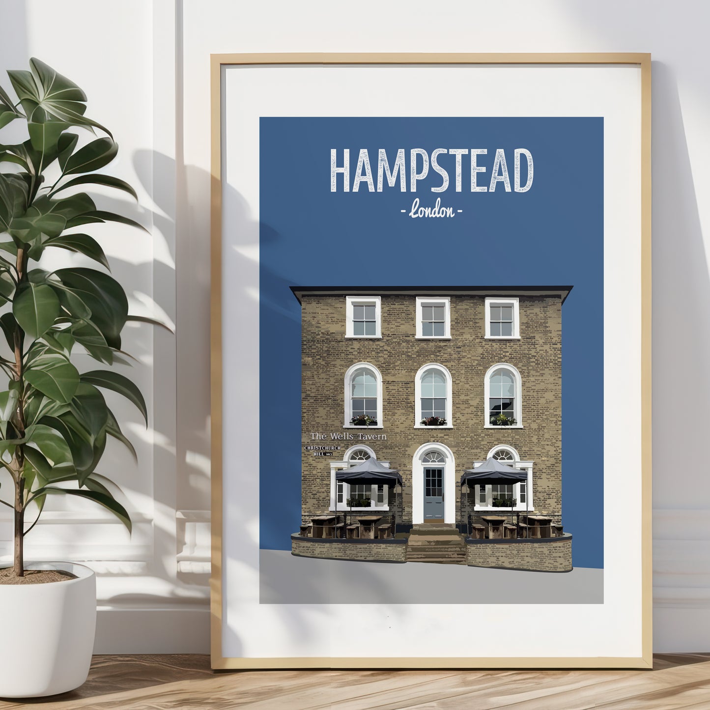 Hampstead print, The Wells Tavern