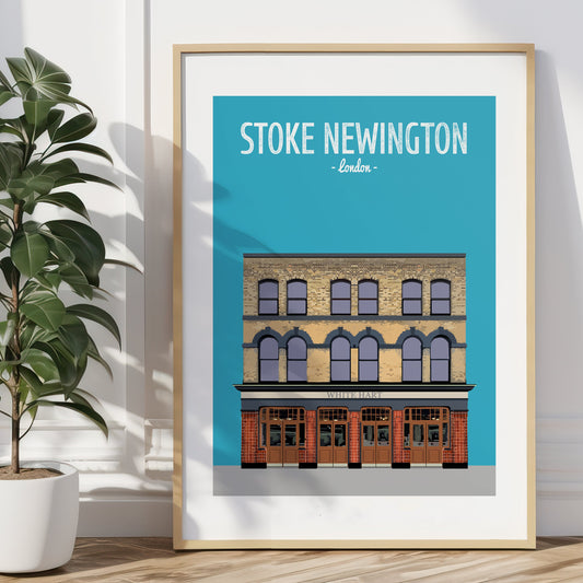 Stoke Newington print, The White Hart pub