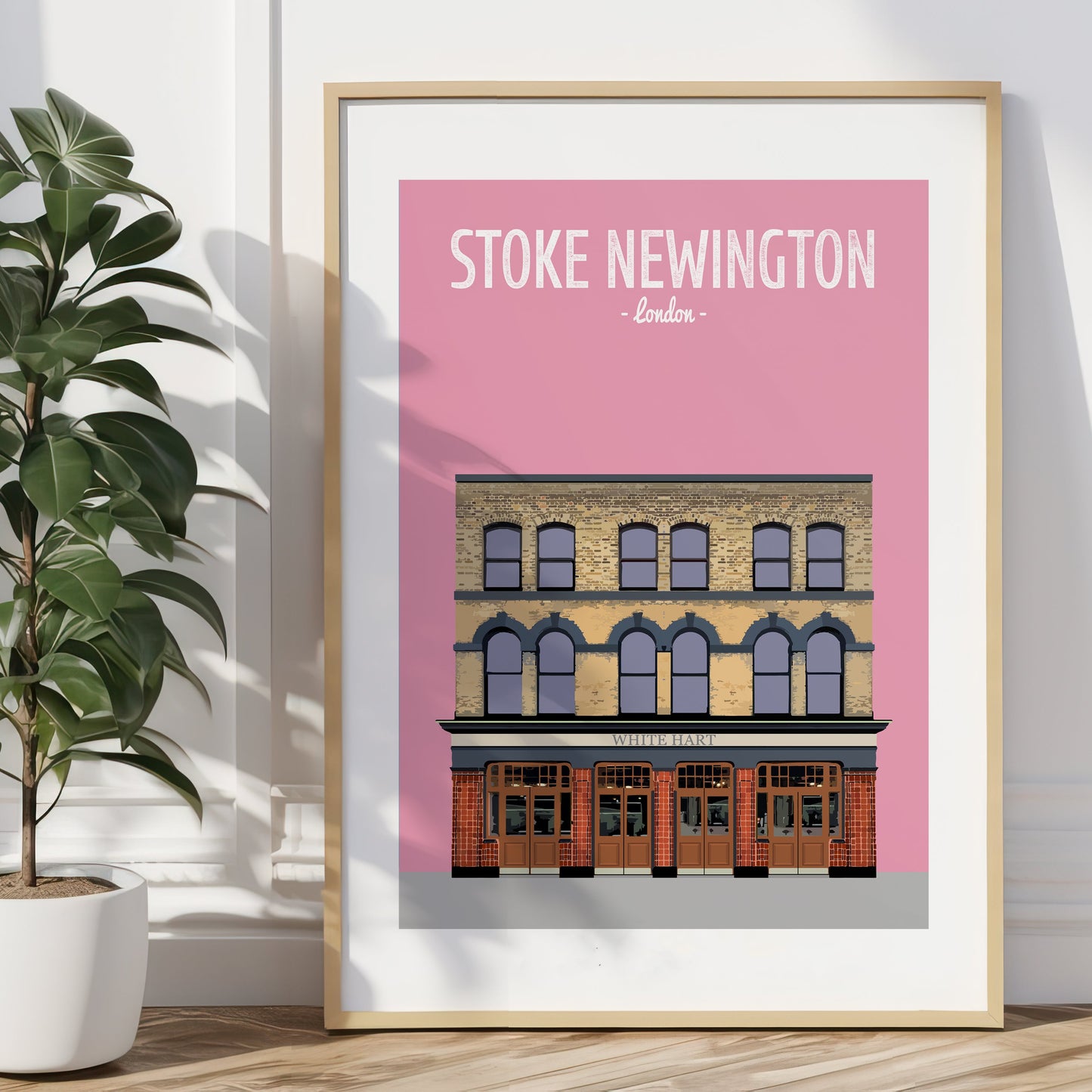 Stoke Newington print, The White Hart pub