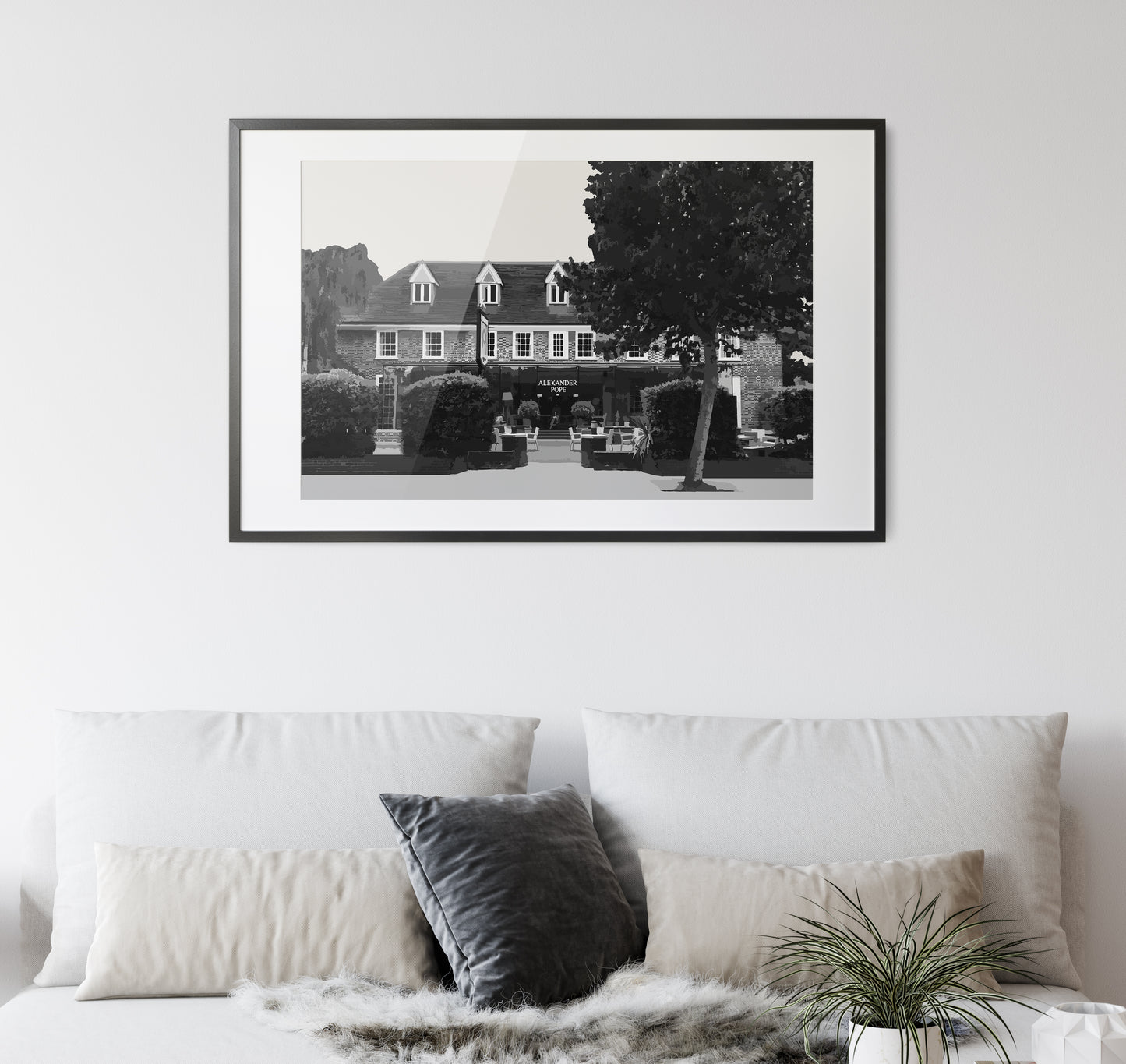 Twickenham print, The Alexander Pope hotel