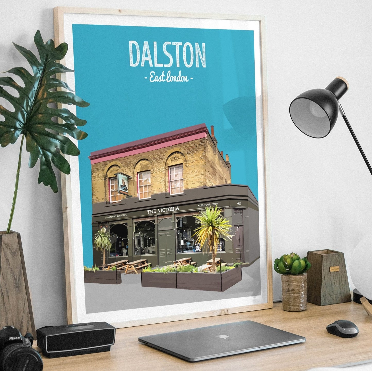 Dalston print, The Victoria pub