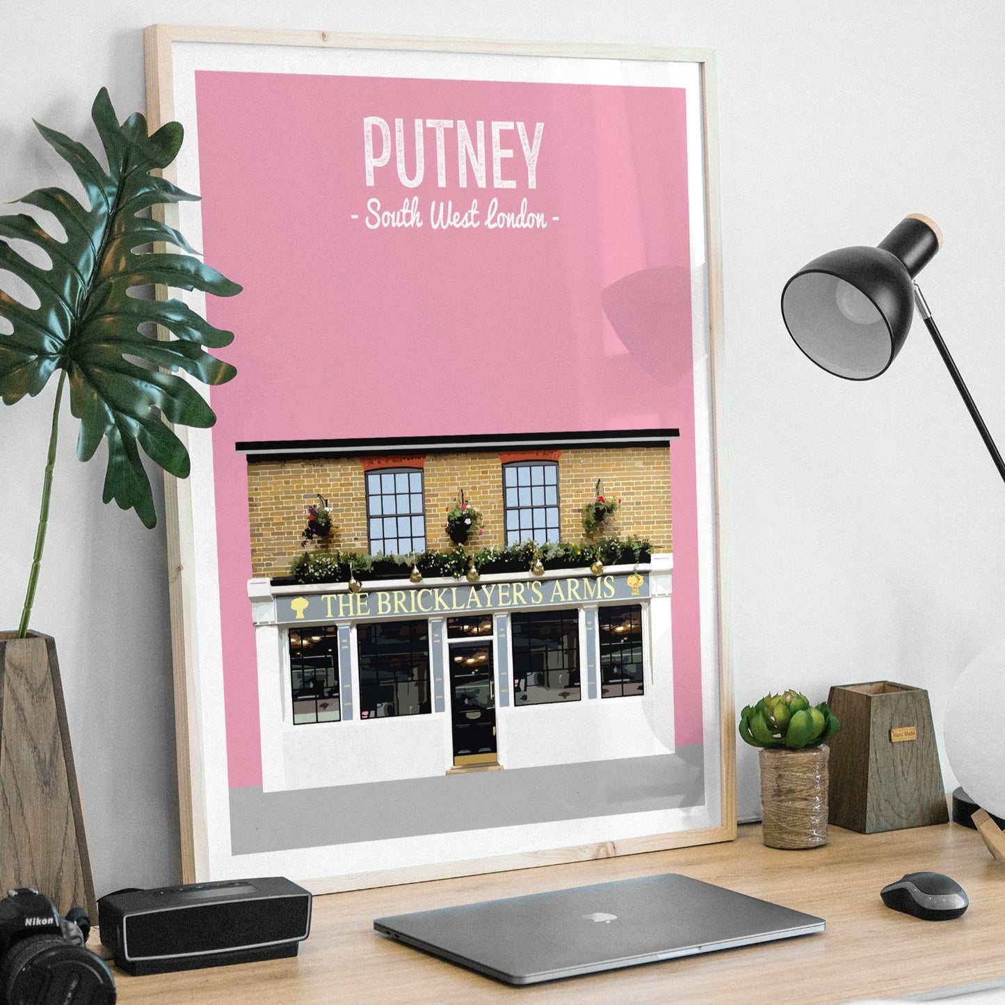 Putney print, The Bricklayers Arms pub