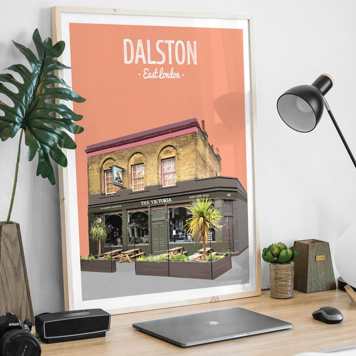 Dalston print, The Victoria pub