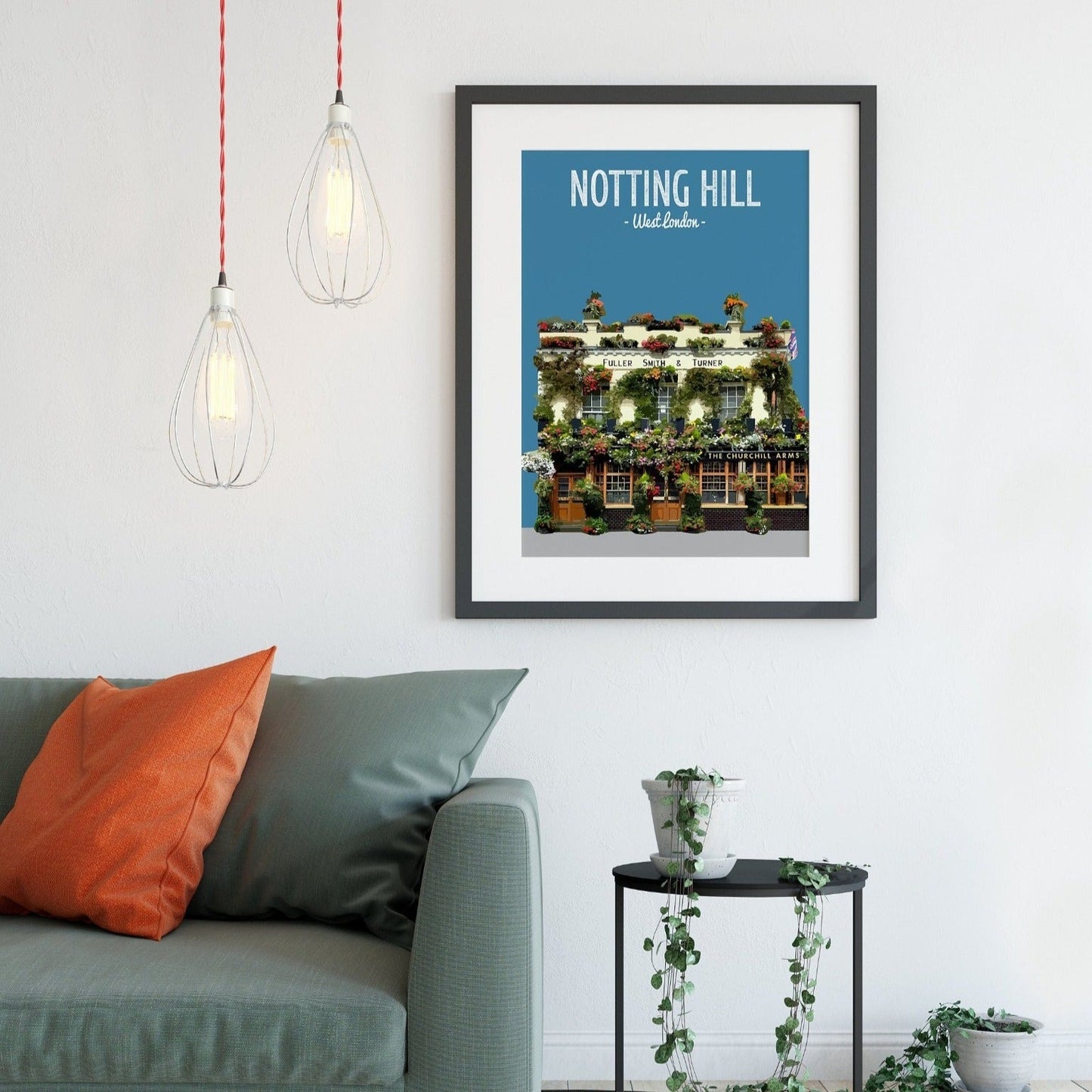 Notting Hill print, The Churchill Arms pub