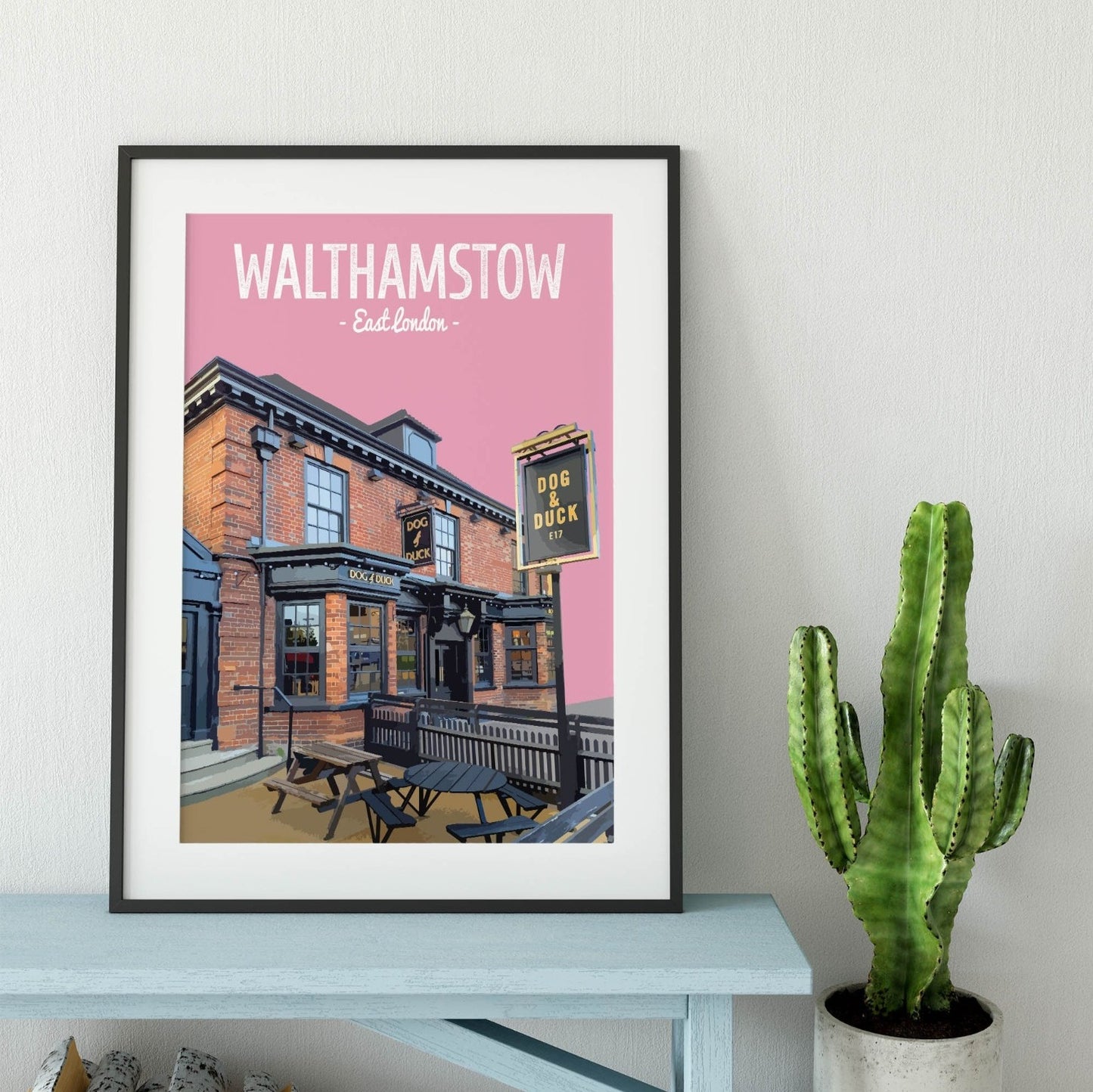 Walthamstow print, The Dog and Duck pub