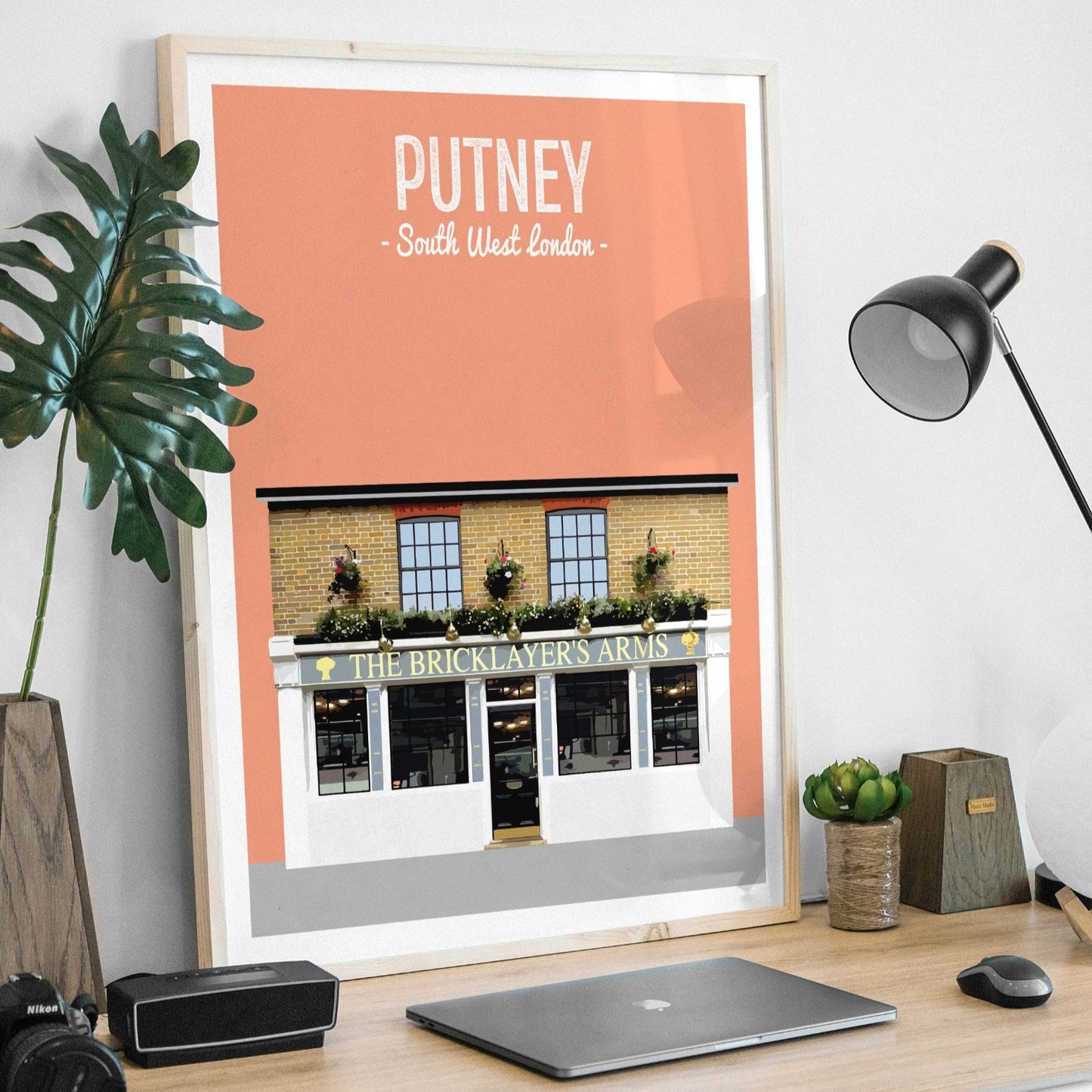 Putney print, The Bricklayers Arms pub