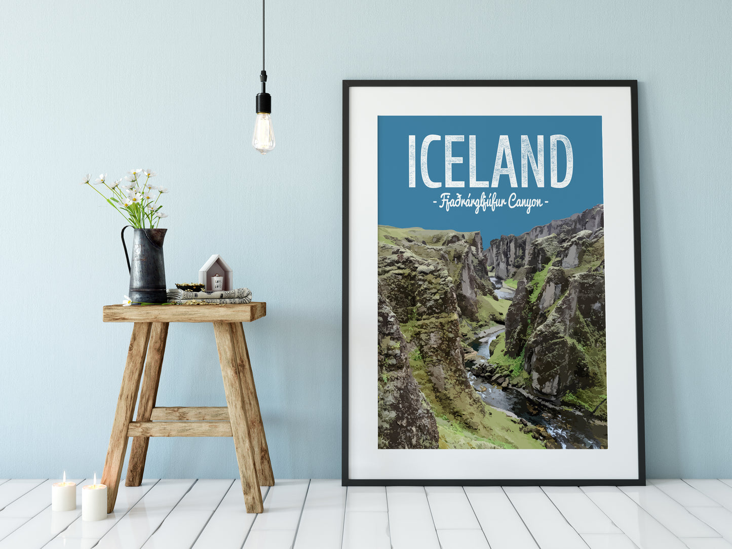 Iceland print, Fjaðrárgljúfur Canyon