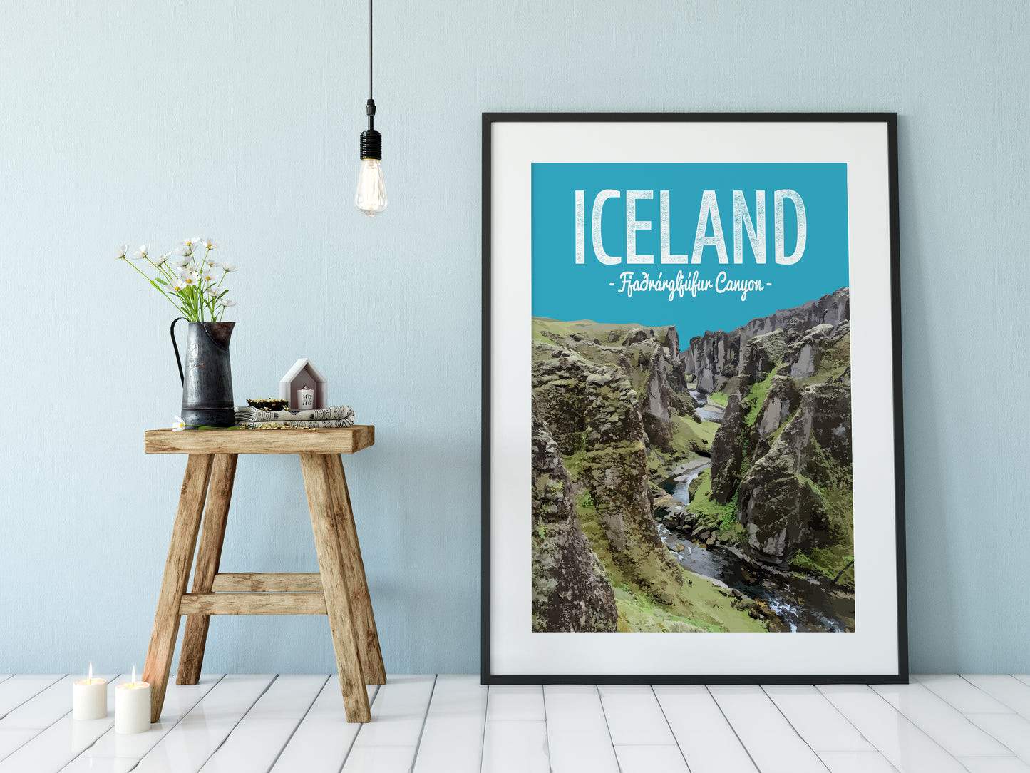 Iceland print, Fjaðrárgljúfur Canyon