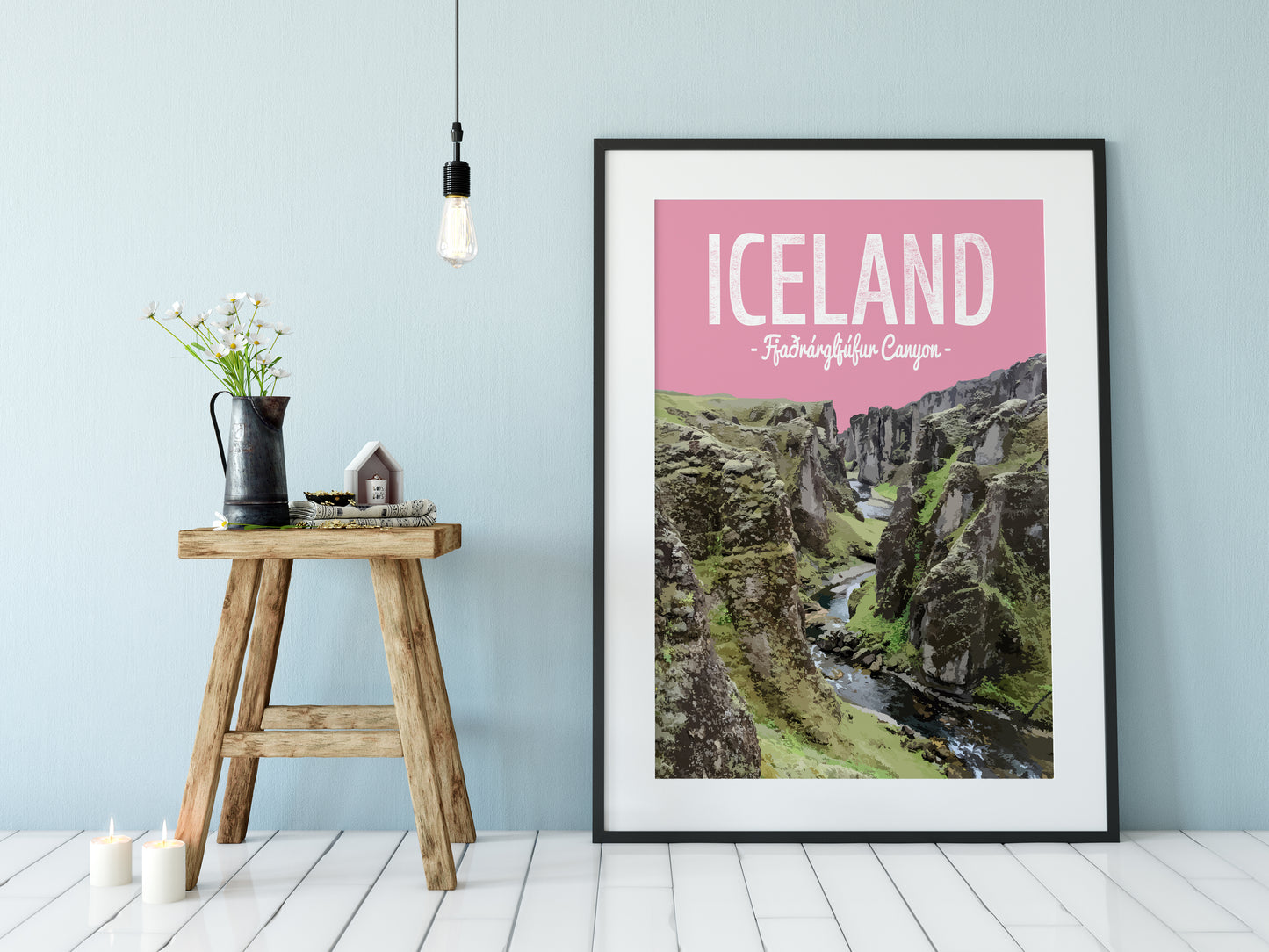 Iceland print, Fjaðrárgljúfur Canyon