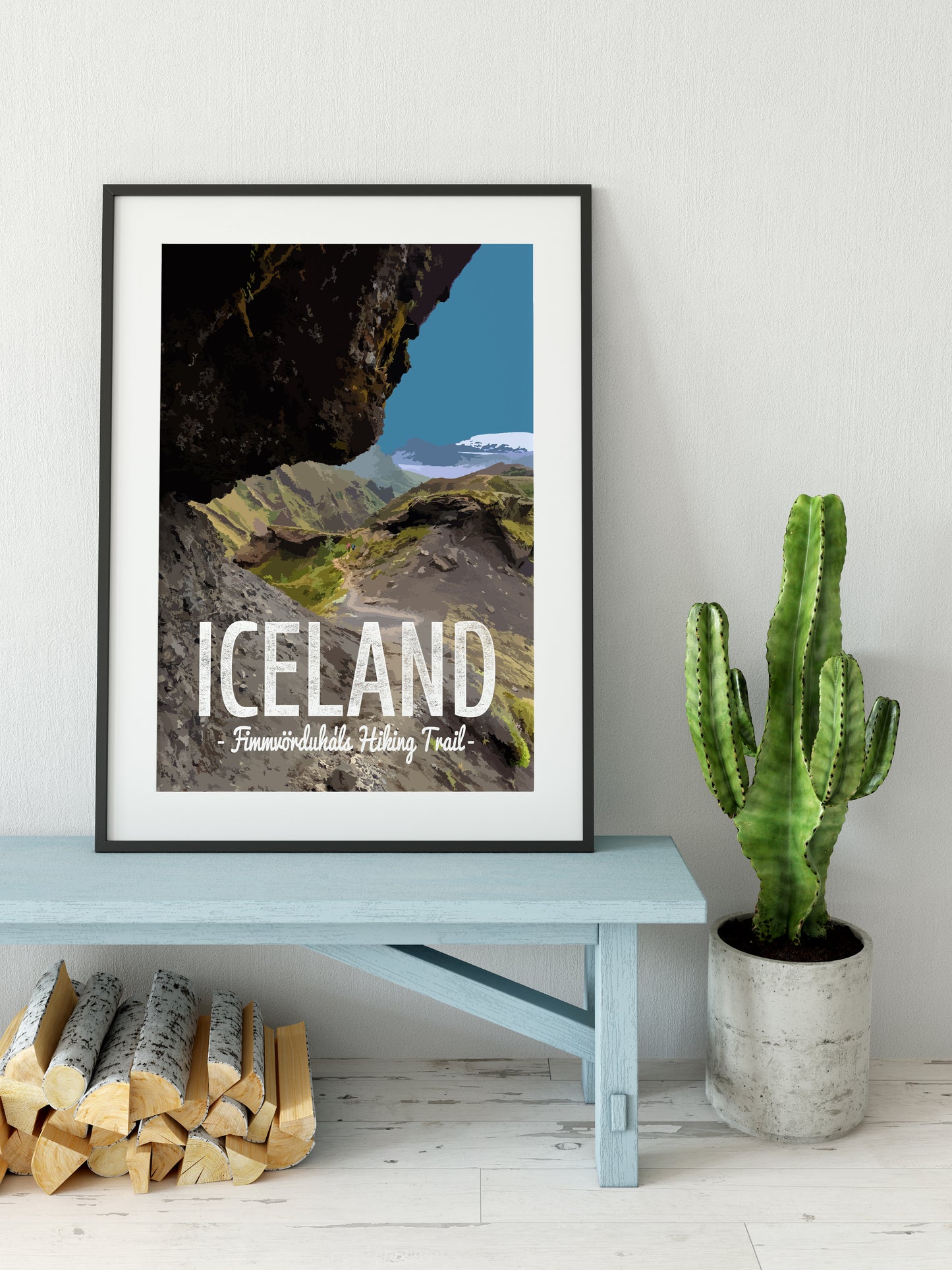 Iceland print, Fimmvorduhals Hiking Trail