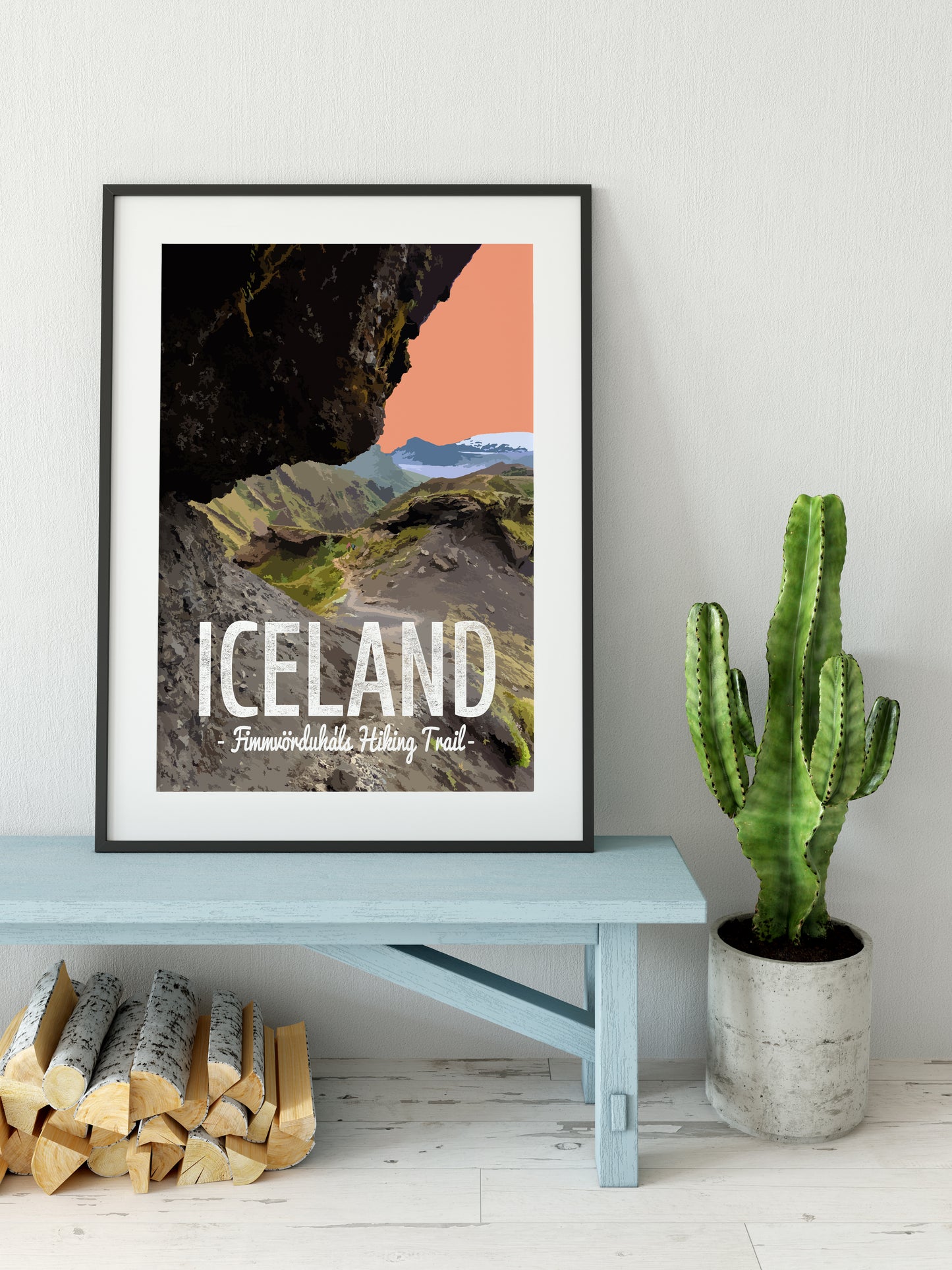 Iceland print, Fimmvorduhals Hiking Trail