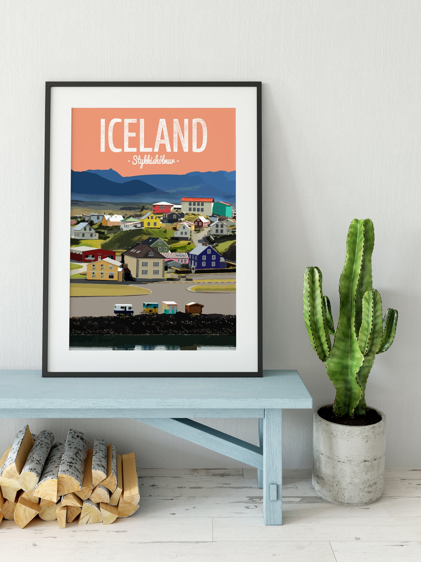 Iceland print, Stykkisholmur, West Iceland