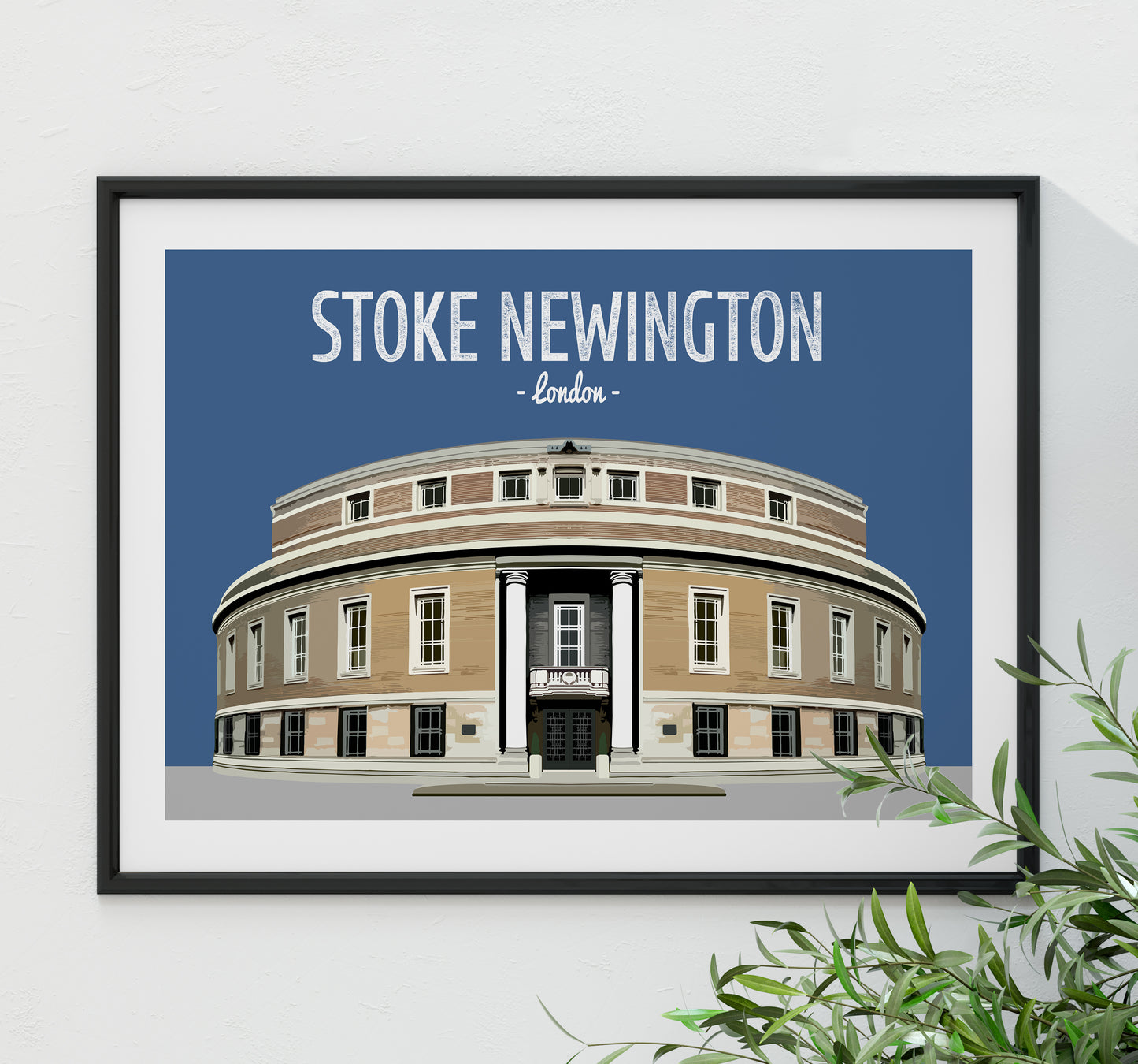 Stoke Newington print, The Stoke Newington Town Hall