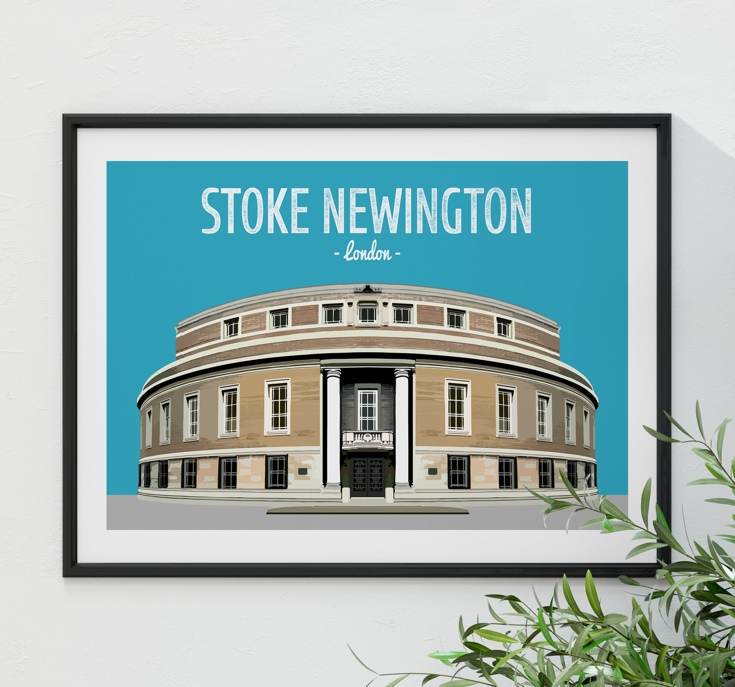 Stoke Newington print, The Stoke Newington Town Hall