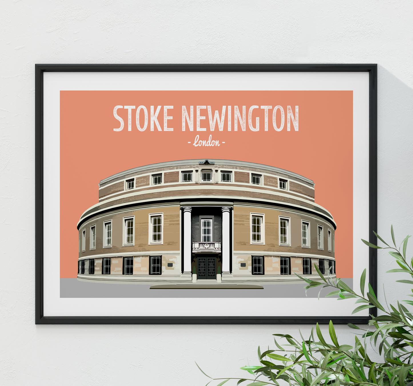 Stoke Newington print, The Stoke Newington Town Hall